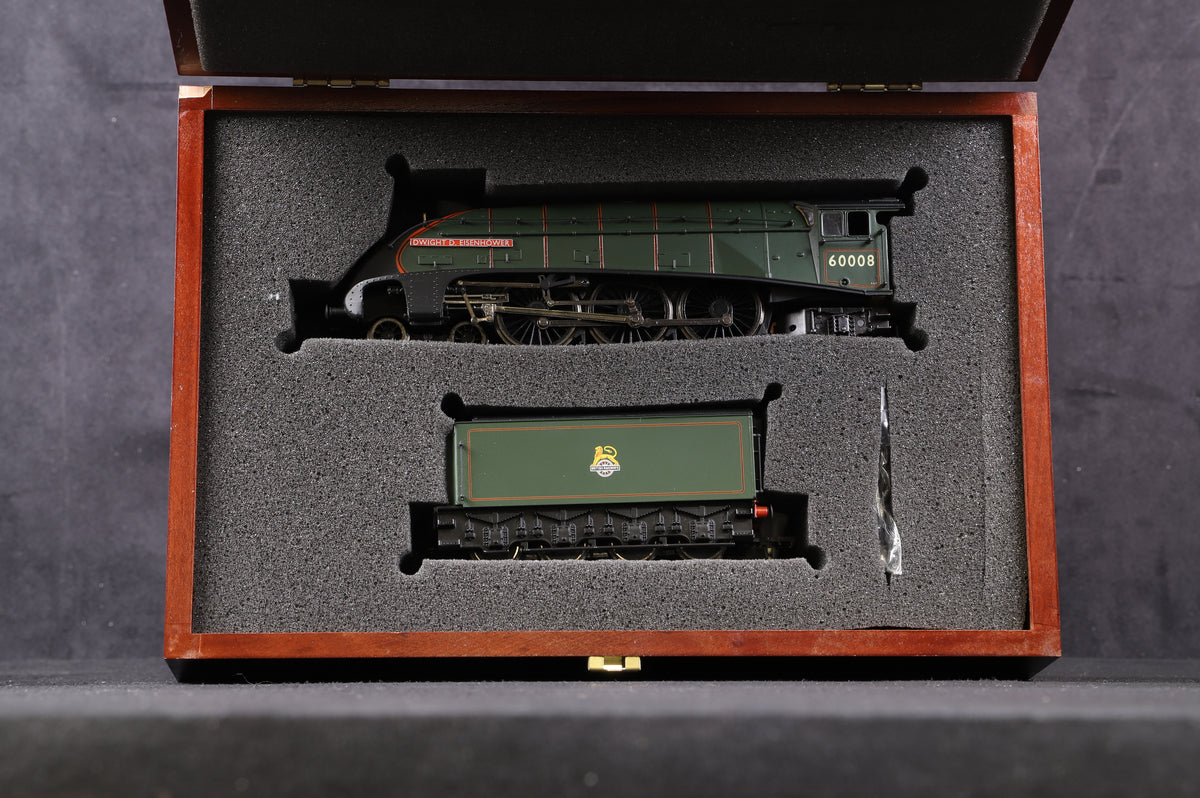 Bachmann OO 31-953A Class A4 Locomotive &#39;60008&#39; &#39;DWIGHT D EISENHOWER&#39; BR Green E/C Ltd Ed 384/ 500