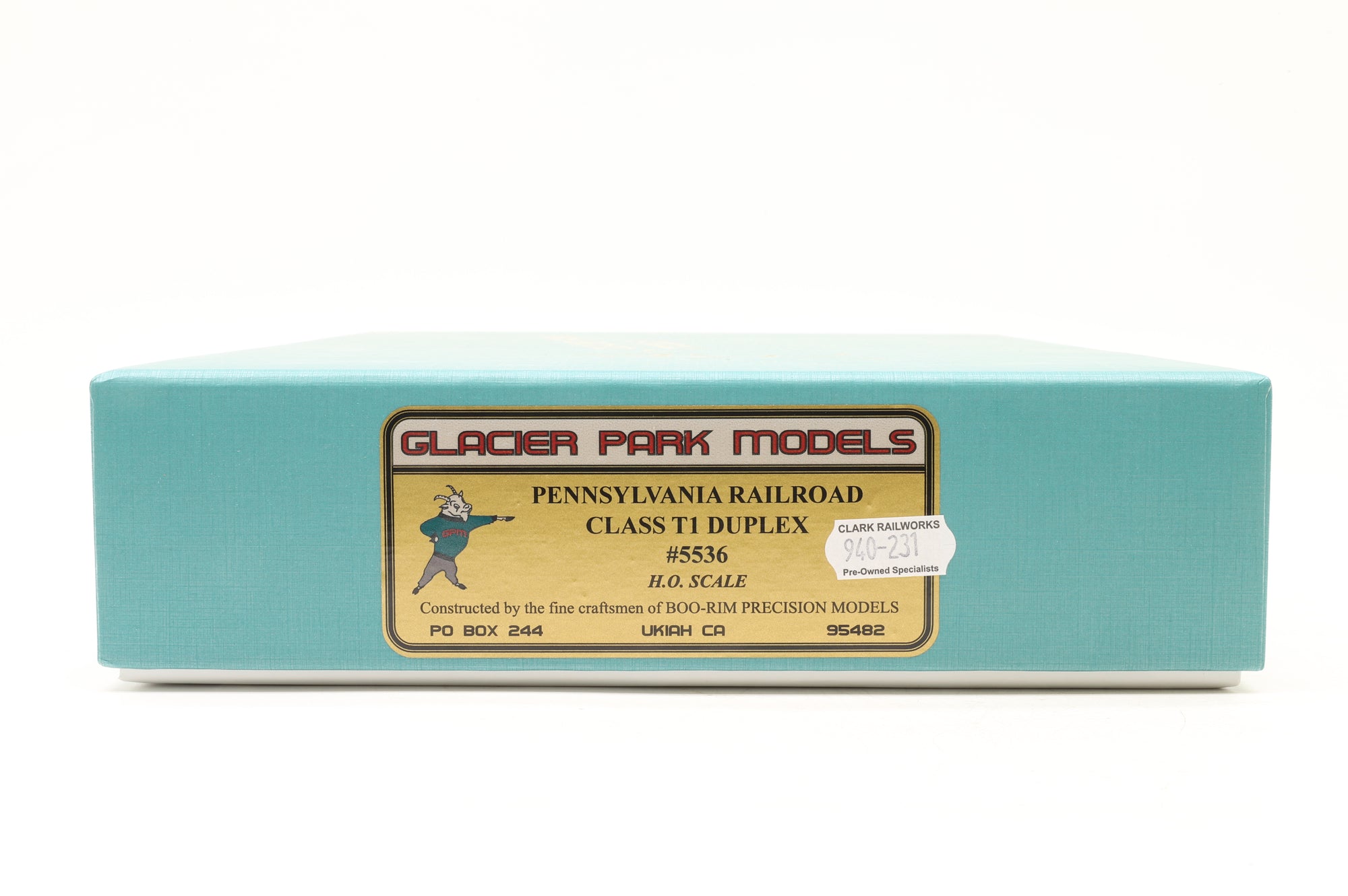 Glacier Park Models/Boo-Rim HO Brass 95482 Class T1 Duplex #5536 PRR Black, Factory Painted, DCC Sound