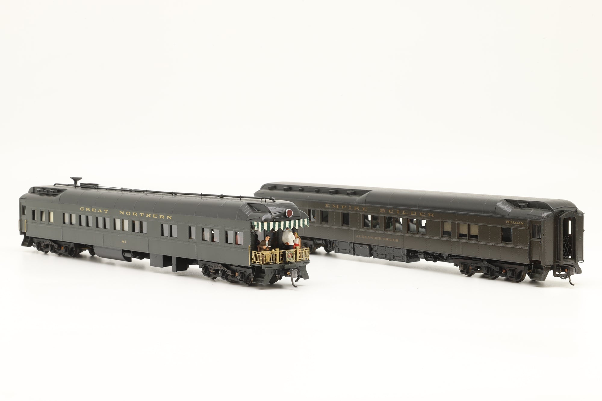 Oriental Limited HO Brass Rake of 9 Great Northern Empire Builder Coaches
