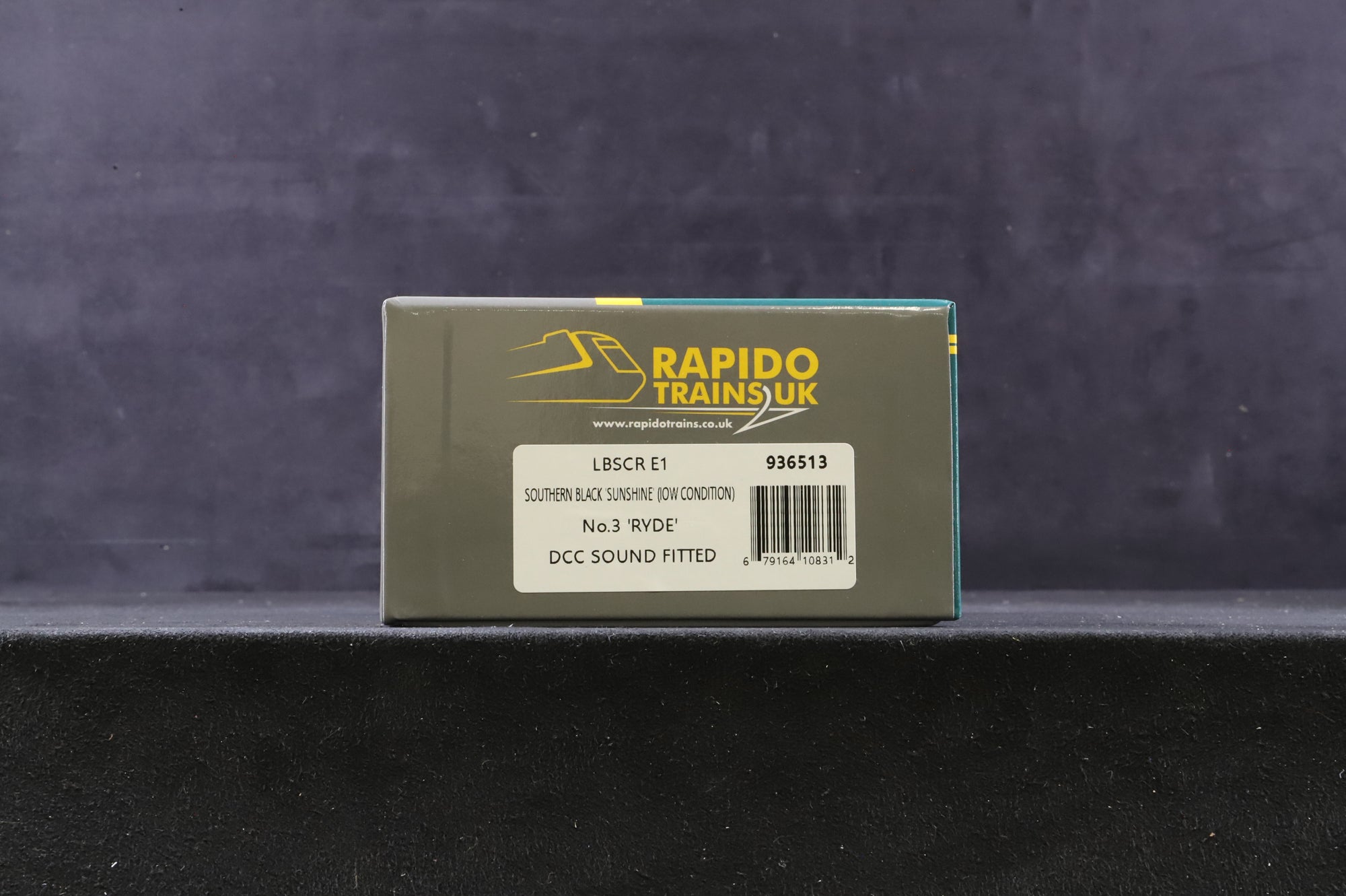 NEW Rapido OO 936513 E1 'No.3' 'Ryde' Southern Black Sunshine (IoW Condition) DCC Sound