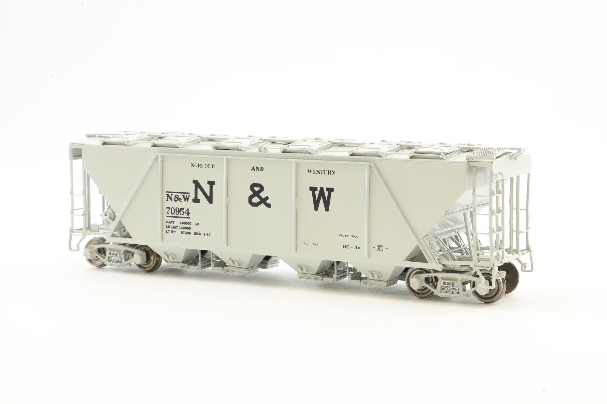 Overland Models HO Brass OMI-3340.1 Hopper Covered N&W Class HC-3a  Gray, LTD '70954'