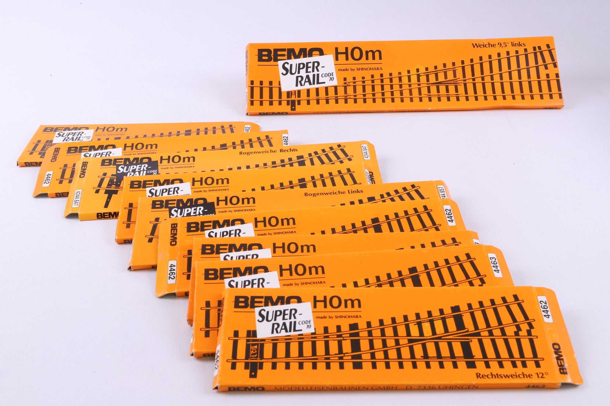 Bemo HOm Pack Of 10 Point/ Turnouts Inc. 4463x3, 4462x4, 4244x2 & 4461