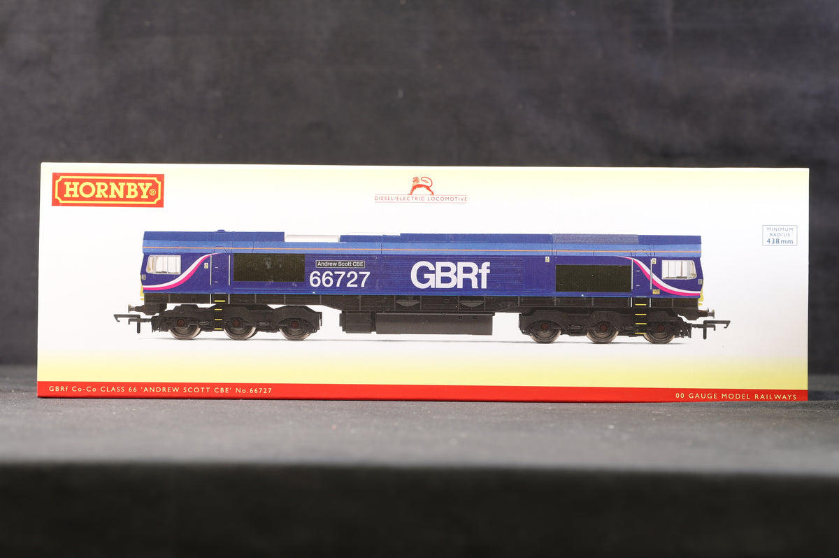 Hornby OO R3881 GBRf Co-Co Class 66 &#39;Andrew Scott CBE&#39; &#39;66727&#39;