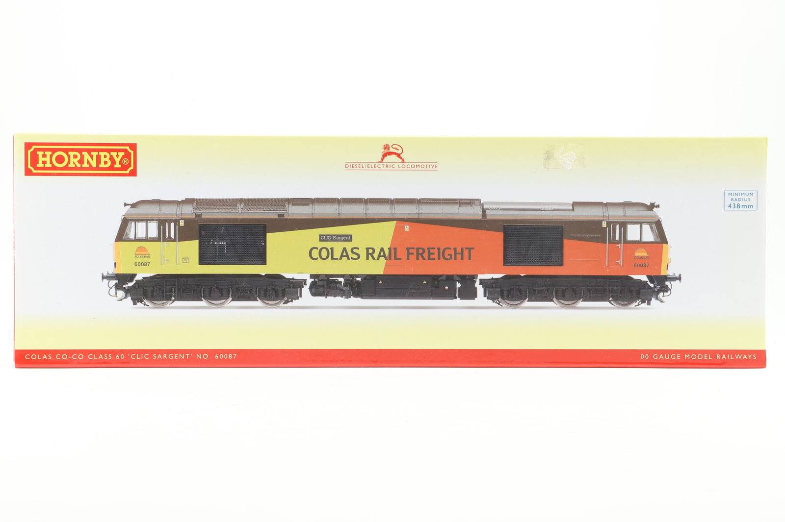 Hornby OO R3572 Class 60 60087 'CLIC Sargent' in Colas Livery