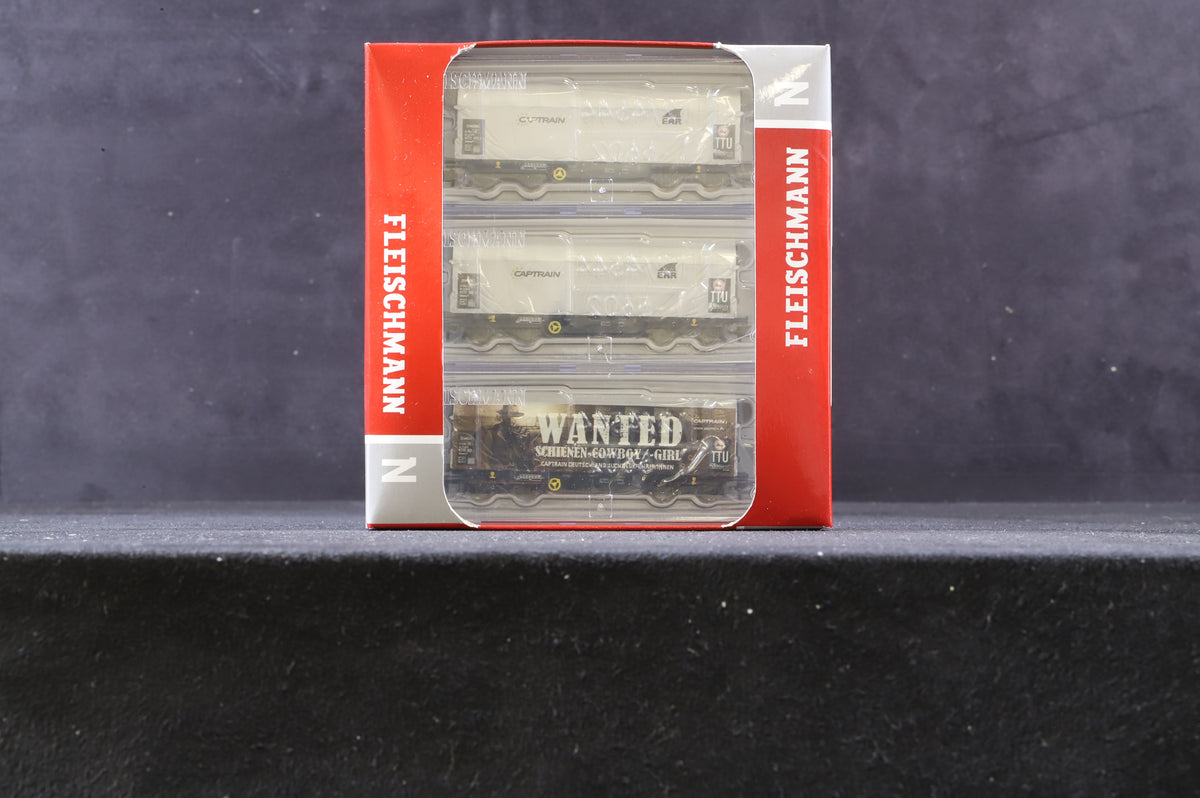 Fleischmann N 837932 Pack Of 3 Tarpaulin Wagons