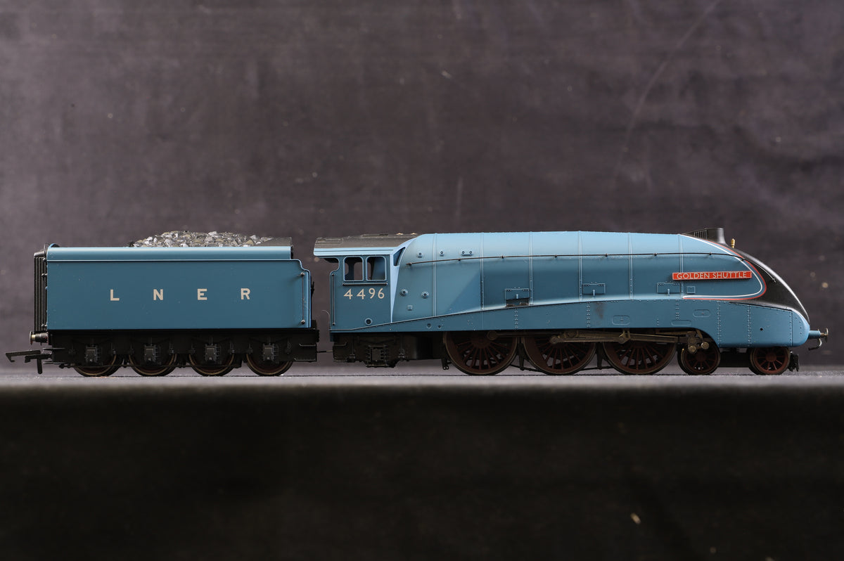 Hornby Railroad OO R2784 Class A4 &#39;4496&#39; &#39;Golden Shuttle&#39; LNER Garter Blue, DCC Fitted