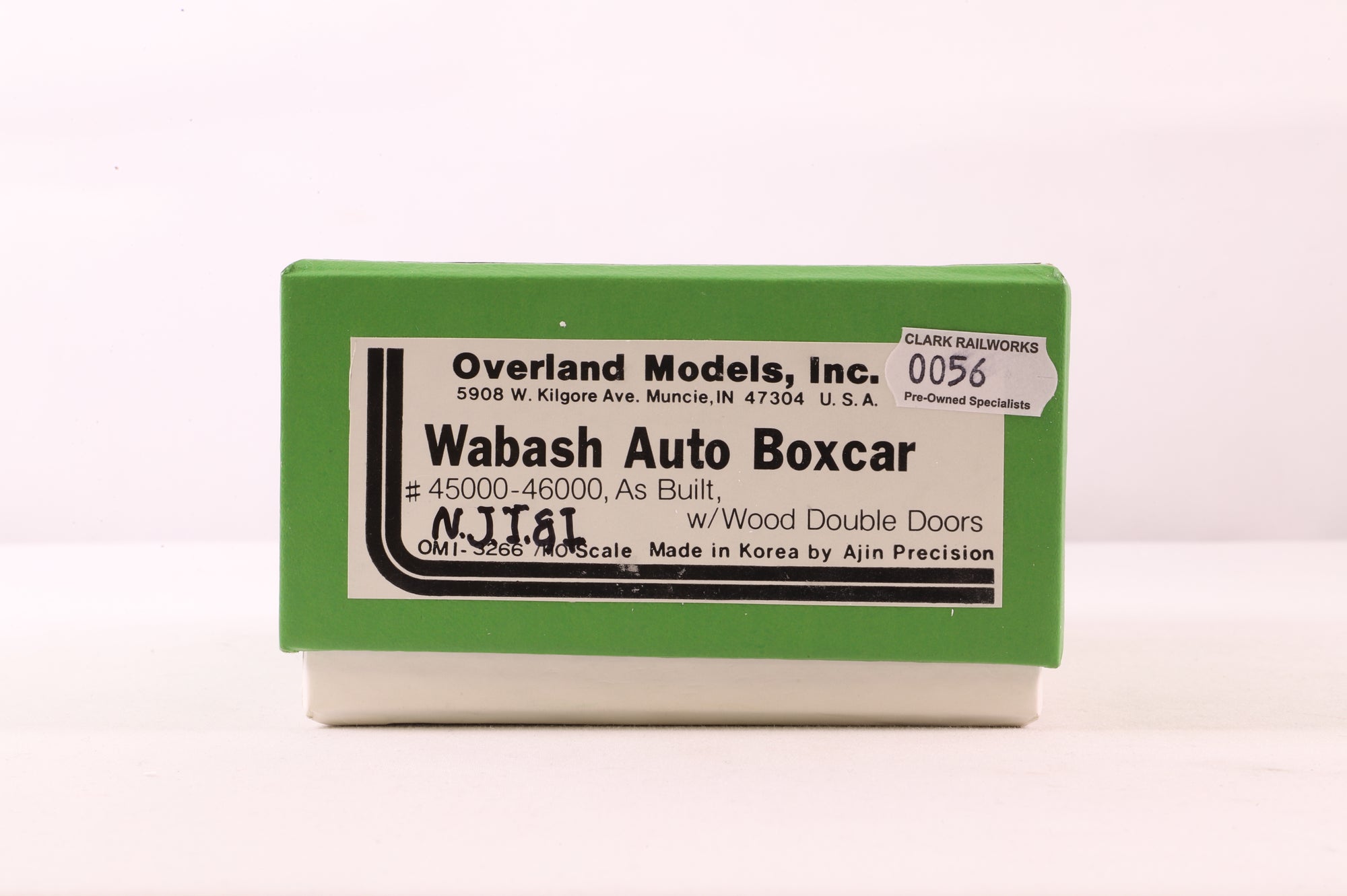 Overland Models HO Brass OMI-3266 Box Car Auto Wabash NJI&I '2109'
