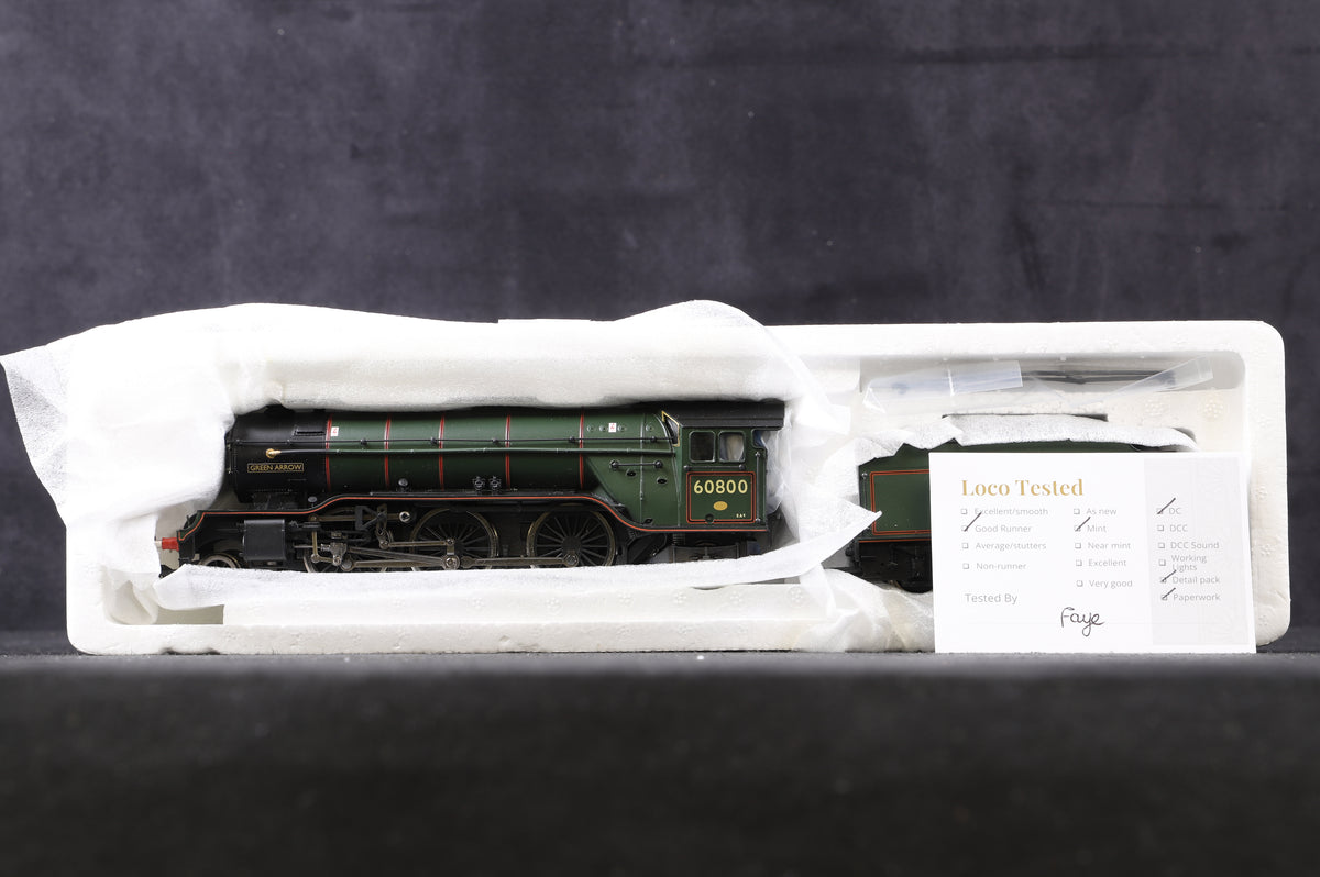 Bachmann OO 31-550 Class V2 &#39;60800&#39; &#39;Green Arrow&#39; BR Green L/C