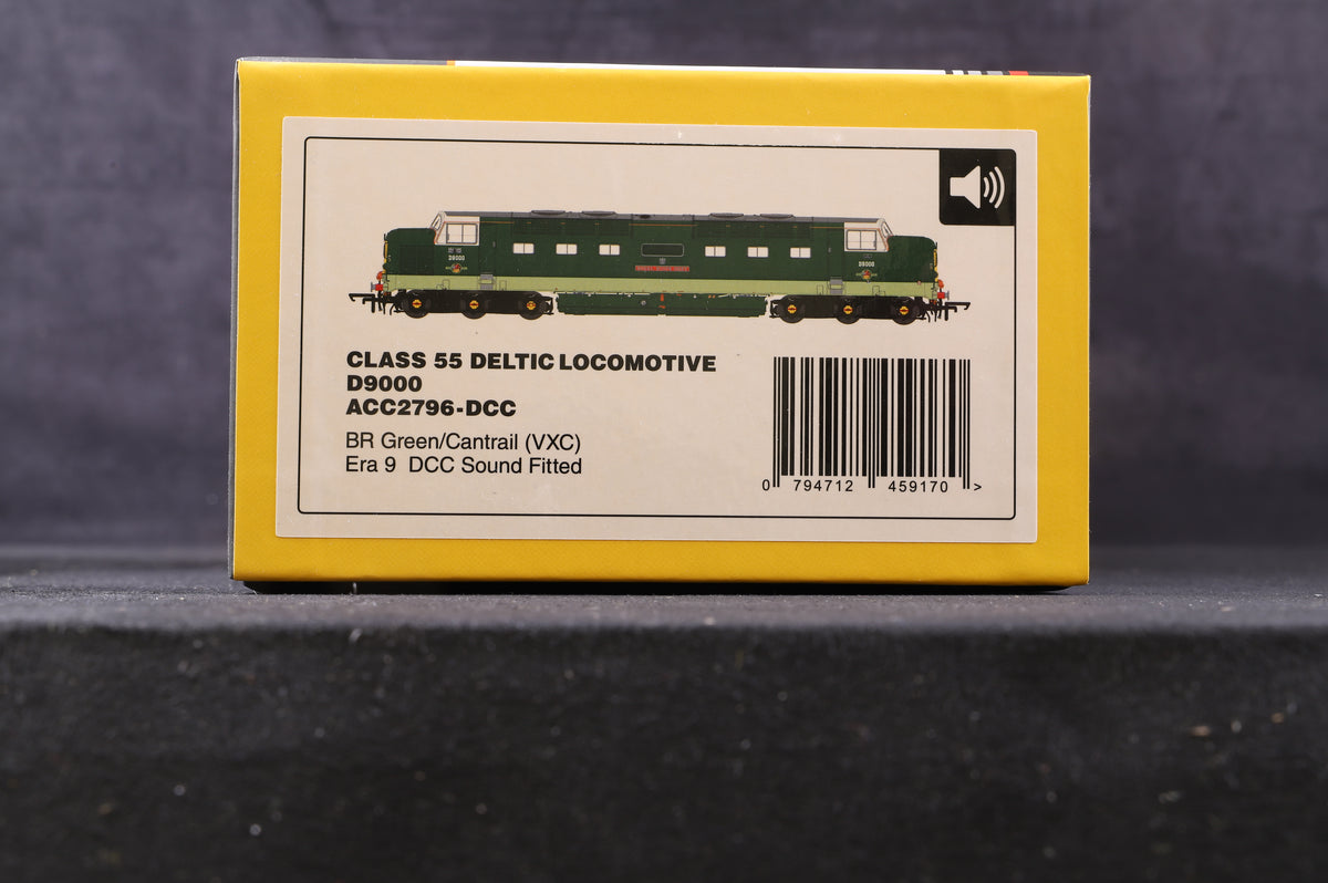 Accurascale OO ACC2796DCC Class 55 Deltic &#39;D9000&#39; BR Green/ Cantrail, DCC Sound