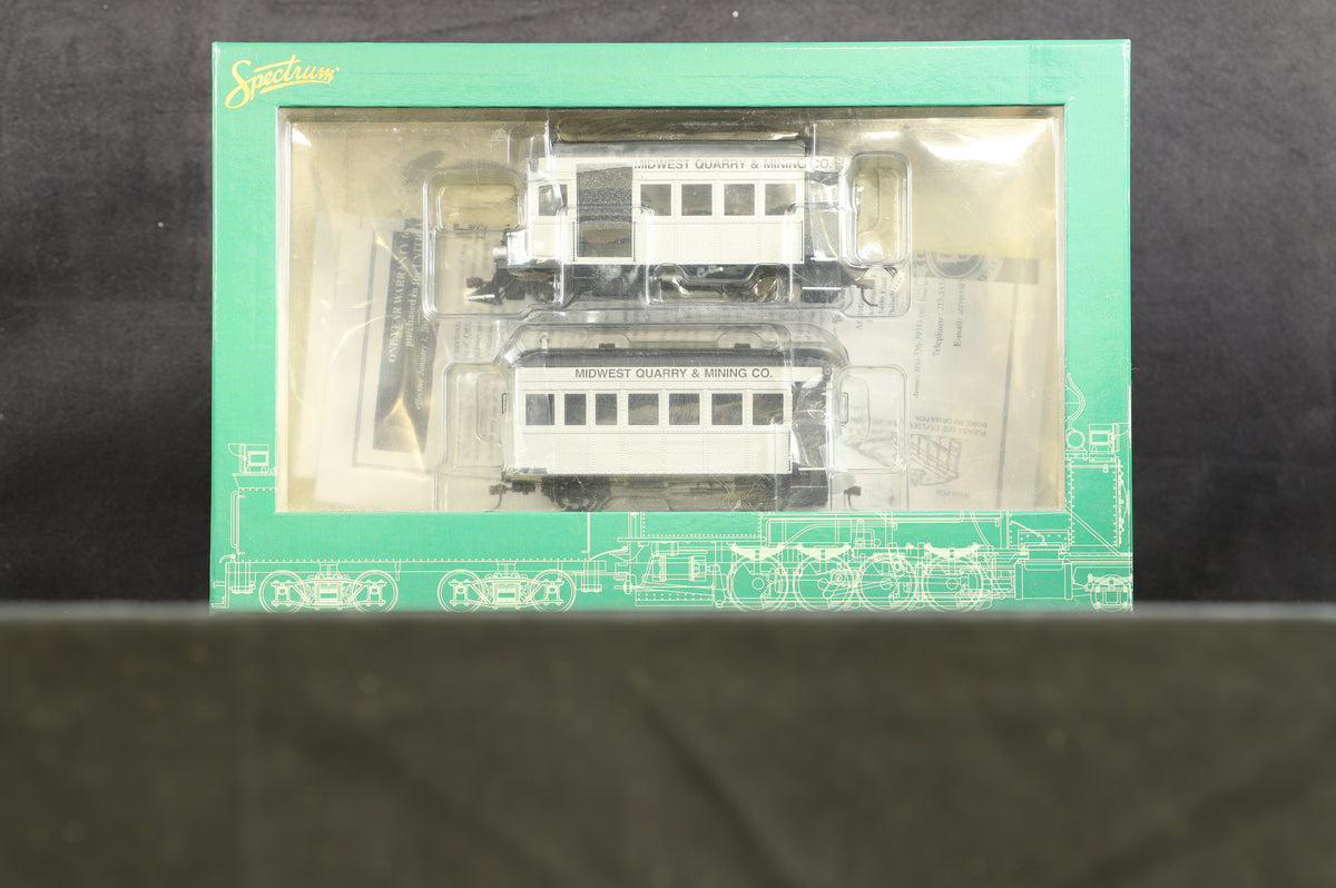 Spectrum On30 28461 Rail Bus &amp; Trailer w/Full Interiors, Midwest Quarry &amp; Mining Co., DCC Fitted