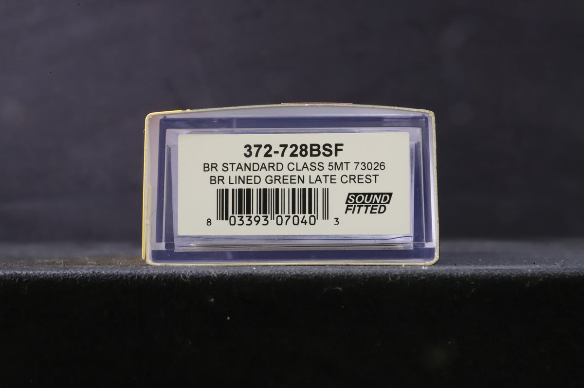 Graham Farish N 372-728BSF BR Standard Class 5MT &#39;73026&#39; BR Lined Green L/C DCC Sound