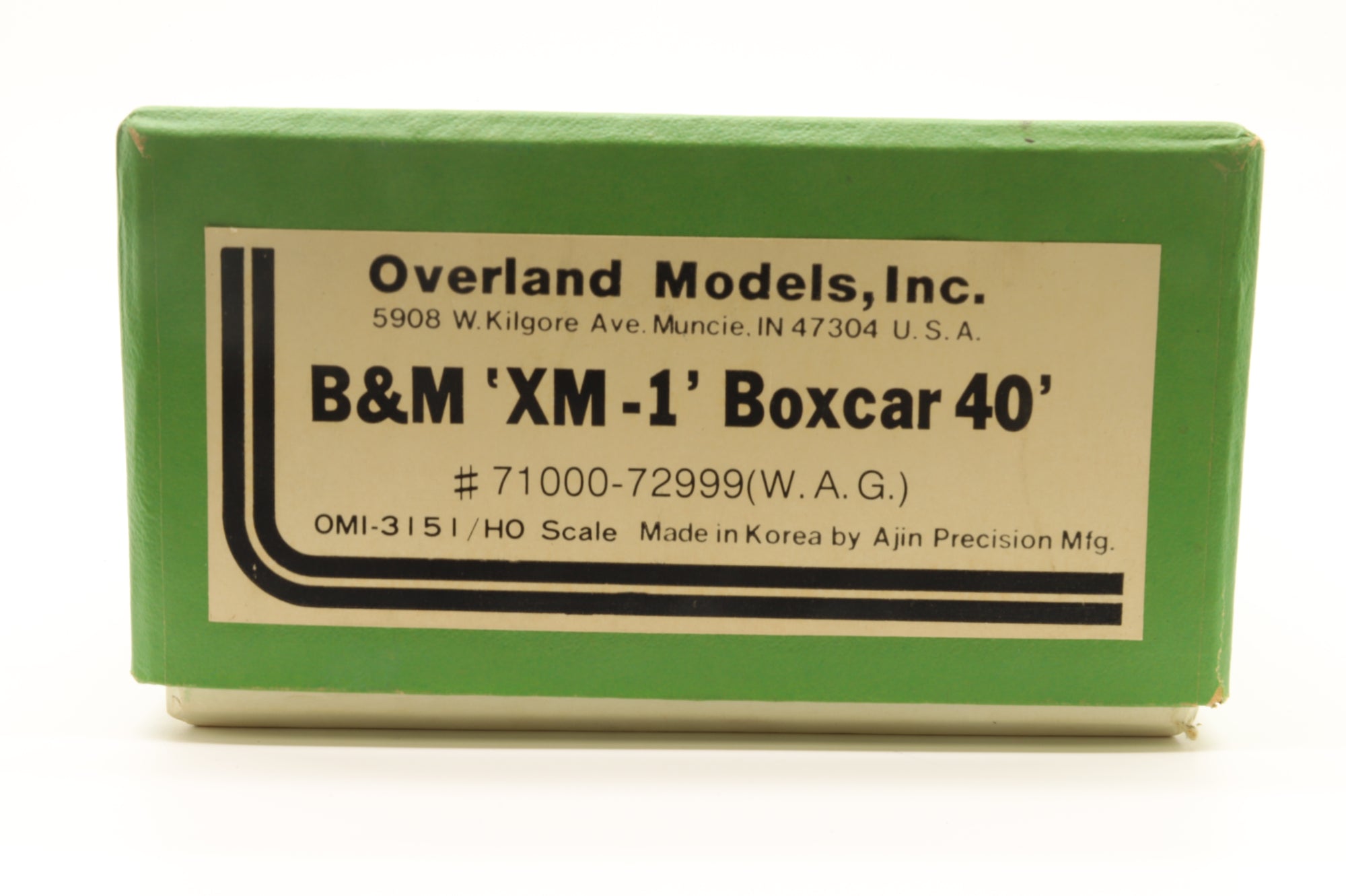 Overland Models HO Brass #71000-72999 B&M 'XM-1' Boxcar 40' Unpainted