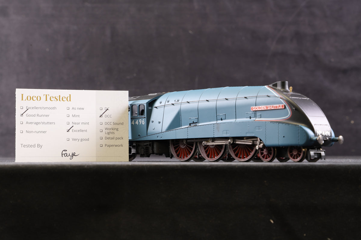 Hornby Railroad OO R2784 Class A4 &#39;4496&#39; &#39;Golden Shuttle&#39; LNER Garter Blue, DCC Fitted