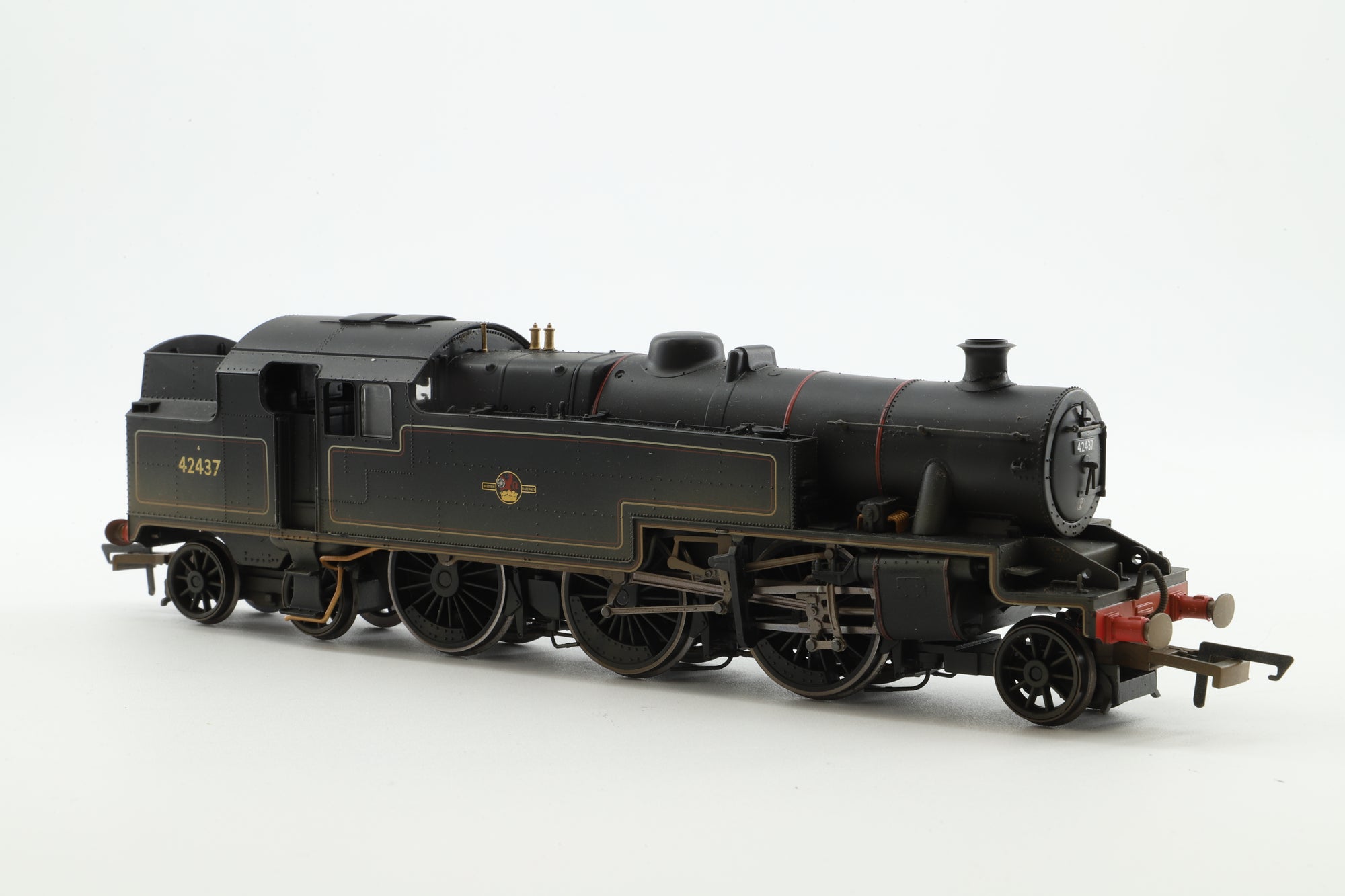 Hornby OO R2637X Class 4P 42437 in Lined BR Black w/ Late Crests - Weathered