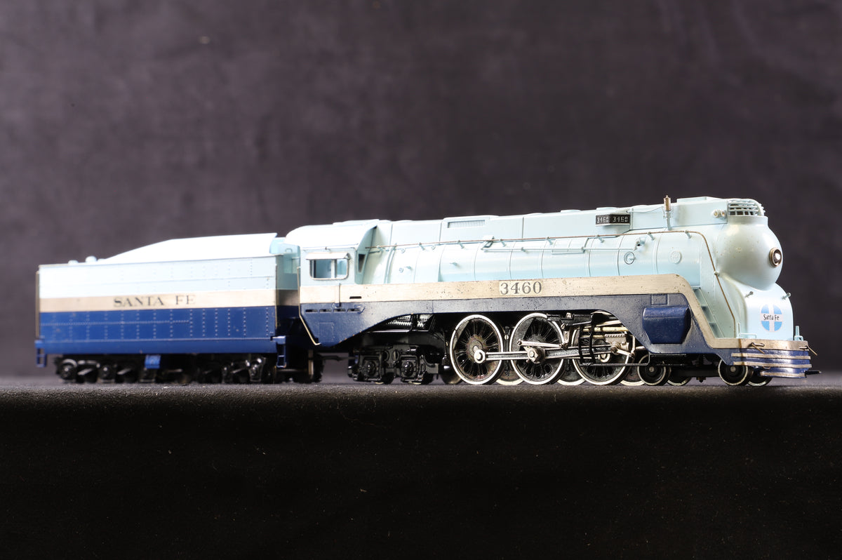 Tenshodo HO Brass A.T&amp;S.F 4-6-4 Blue Goose &#39;3460&#39; Steam Locomotive