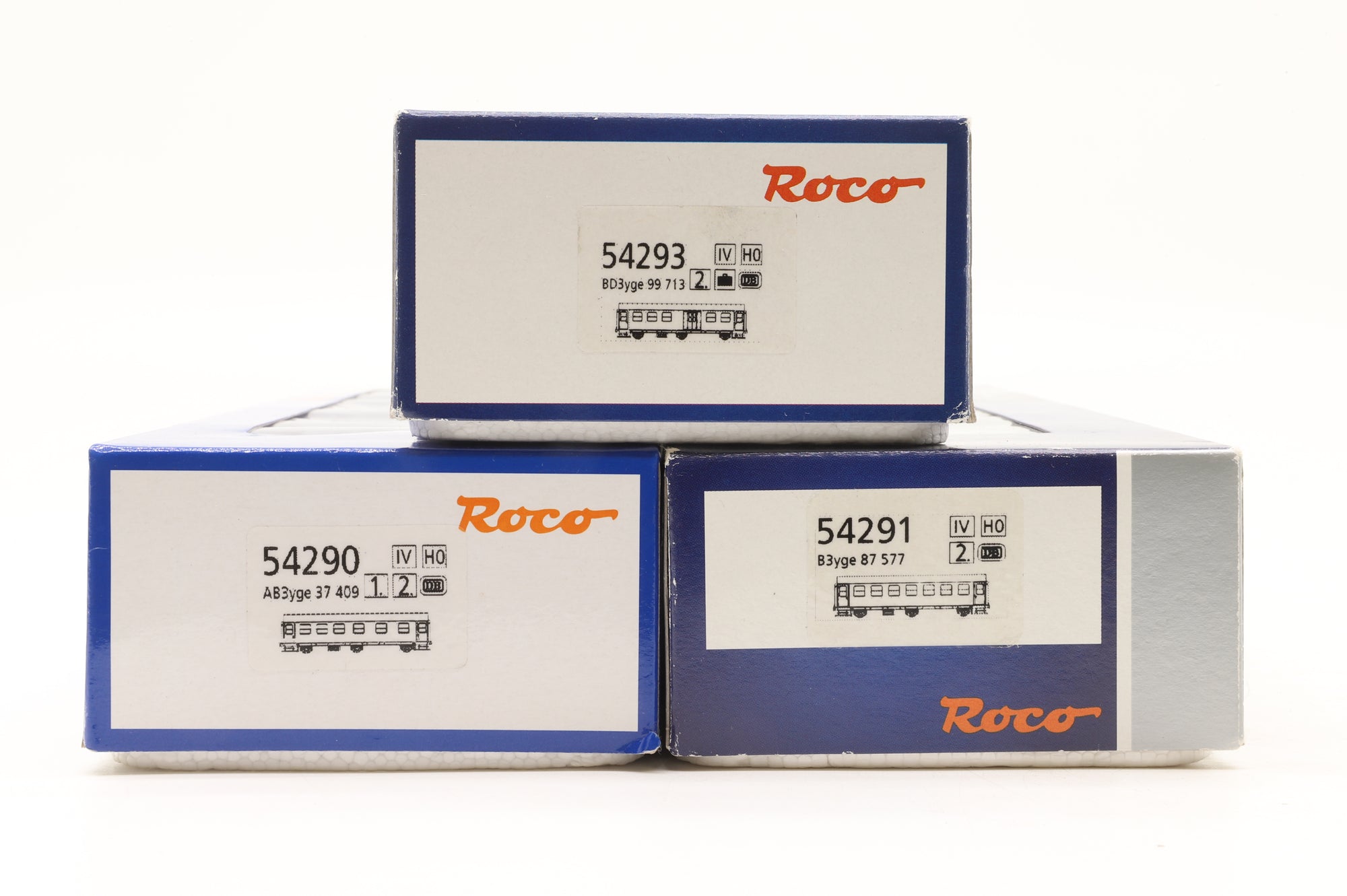 Roco HO 54290/1/3 Rake of 3x DB Green 6-Wheel Coaches