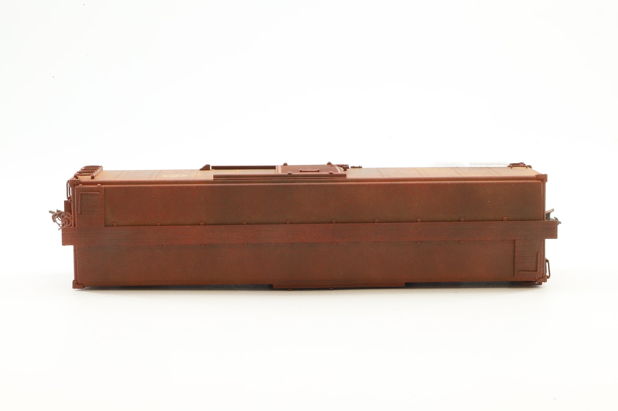 Overland Models HO Brass OMI-3013 PRR X-29 Boxcar Corrugated Plain Ends Weathered