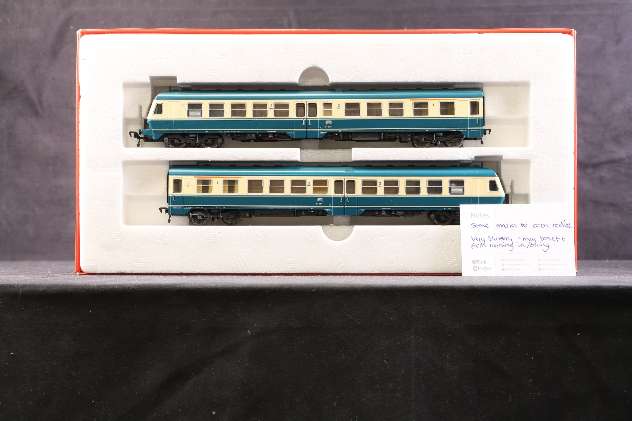 Db Container Dmu Fleischmann HO 4434 Class BR 614 2-Car DMU DB Railcar Turquoise & Crea ...