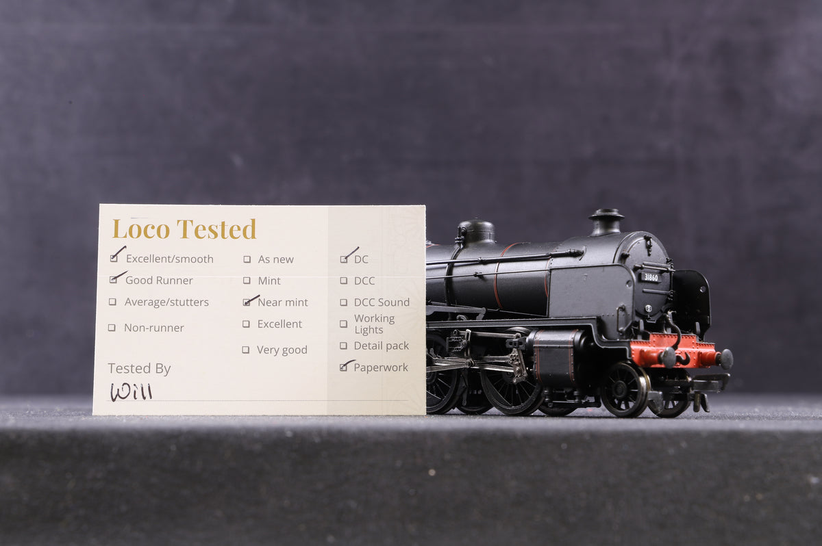 Bachmann OO 32-151 N Class &#39;31860&#39; BR Lined Black Early Emblem.