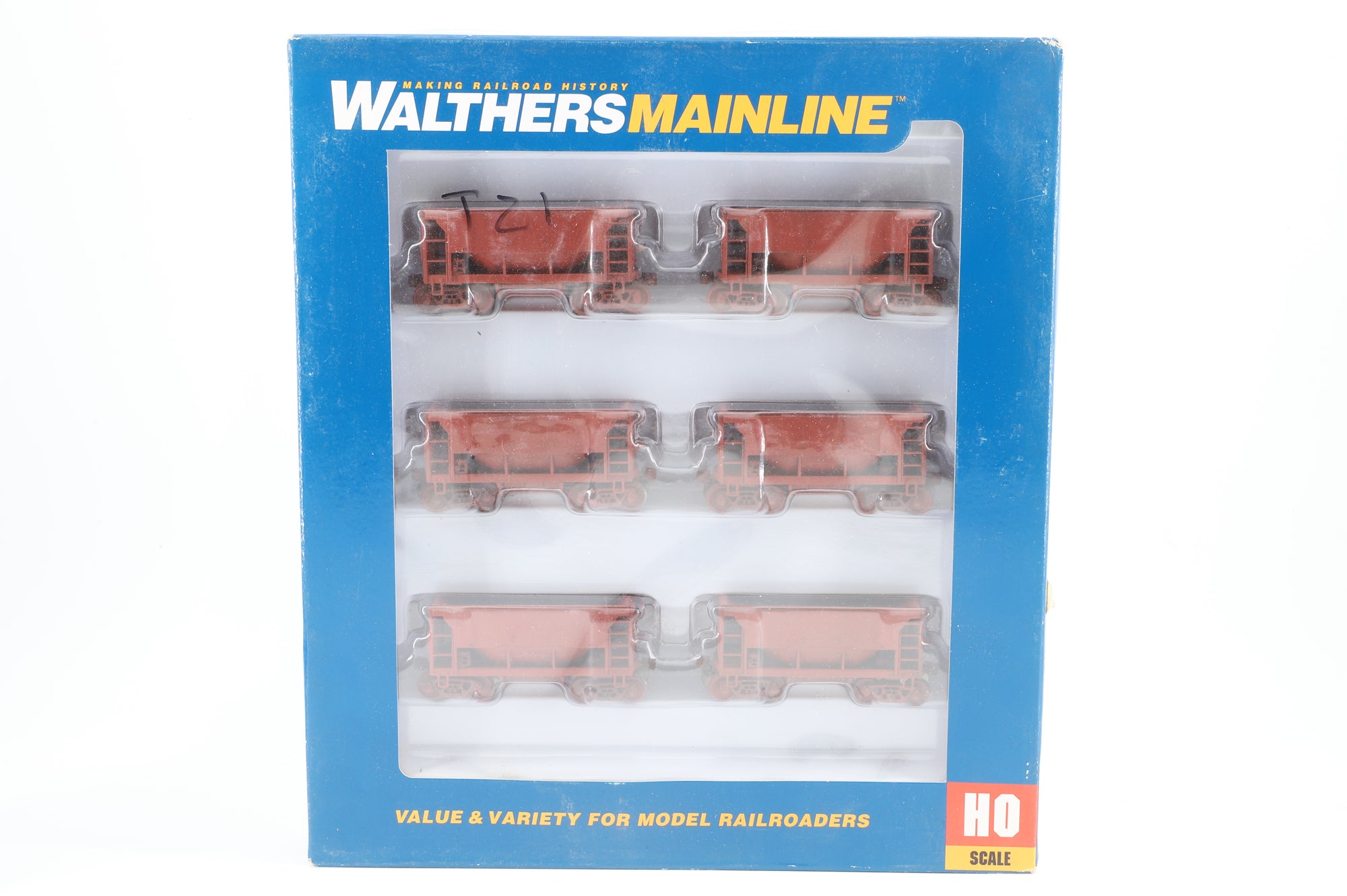 Walthers HO 910-58010 6-Pack of Minnesota Ore Cars in Plain Brown - Pro-Customised
