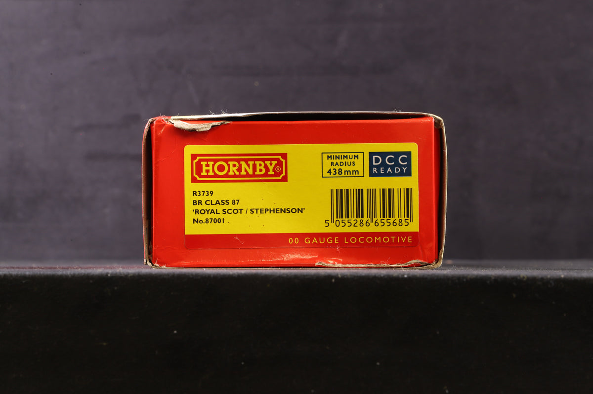 Hornby OO R3739 Class 87 &#39;87001&#39; &#39;Royal Scot/ Stephenson&#39; BR Blue