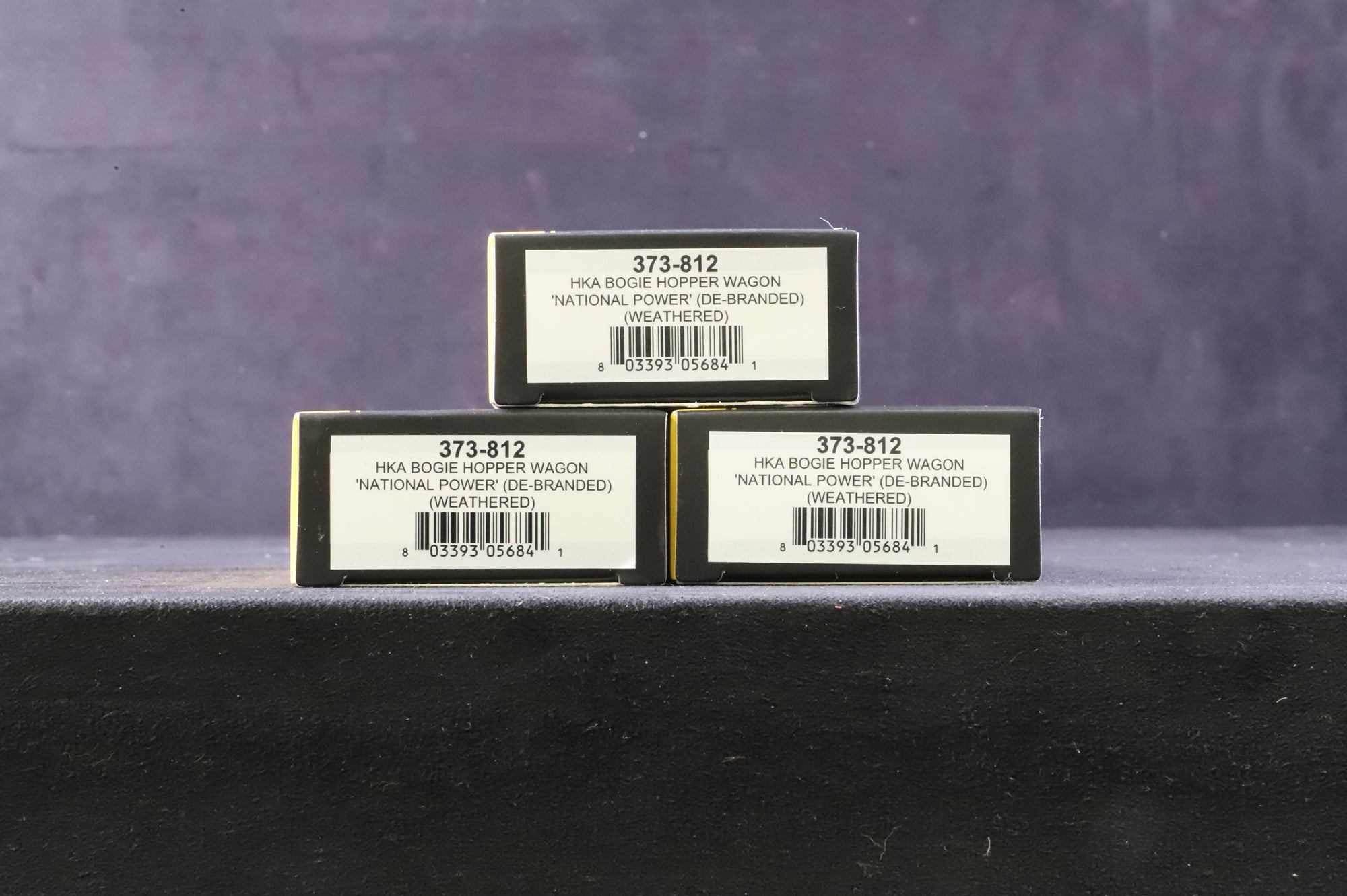 Graham Farish N 373-812 Rake Of 3 HKA Bogie Hopper Wagons National Power De-Branded Weathered