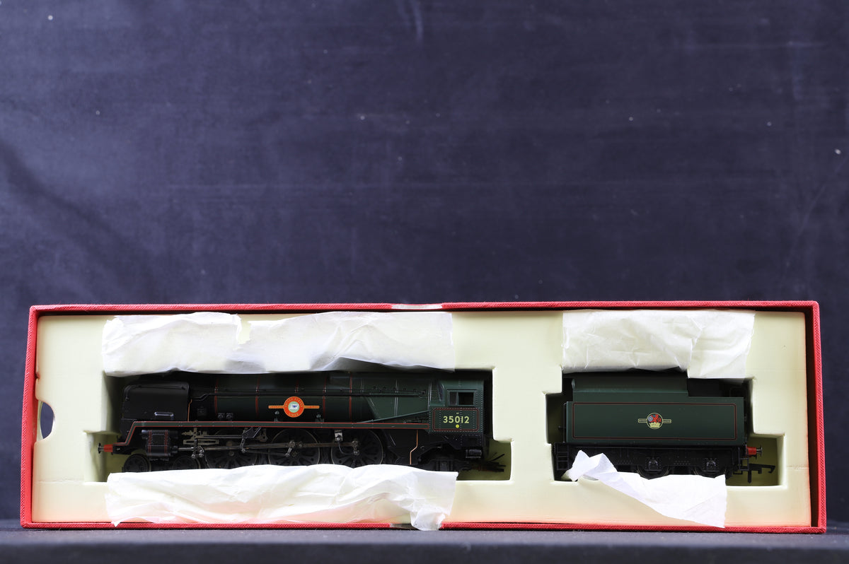 Hornby OO R1038 The Orient Express Rebuilt Merchant Navy Class &#39;United States Lines&#39; &#39;35012&#39; BR Green L/C