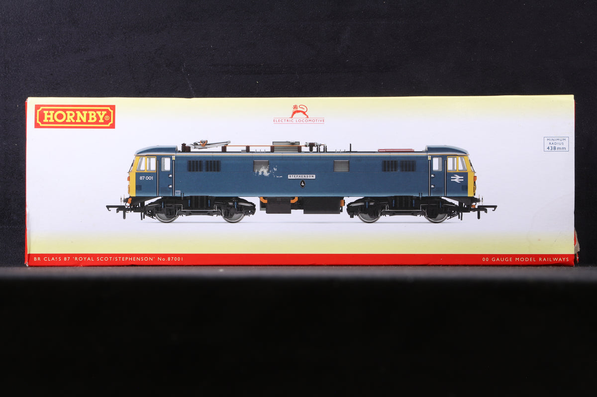 Hornby OO R3739 Class 87 &#39;87001&#39; &#39;Royal Scot/ Stephenson&#39; BR Blue
