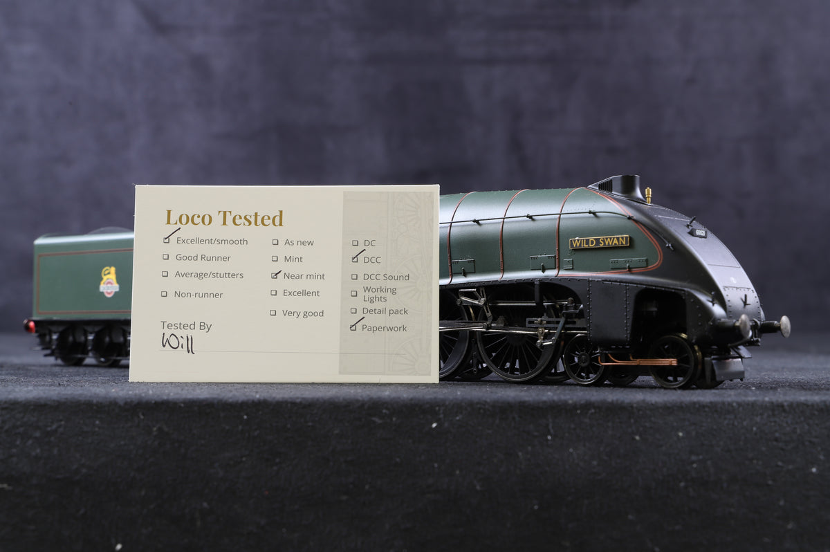 Hornby OO R2615 Class A4 &#39;60021&#39; &#39;Wild Swan&#39; BR Green E/C, DCC Fitted