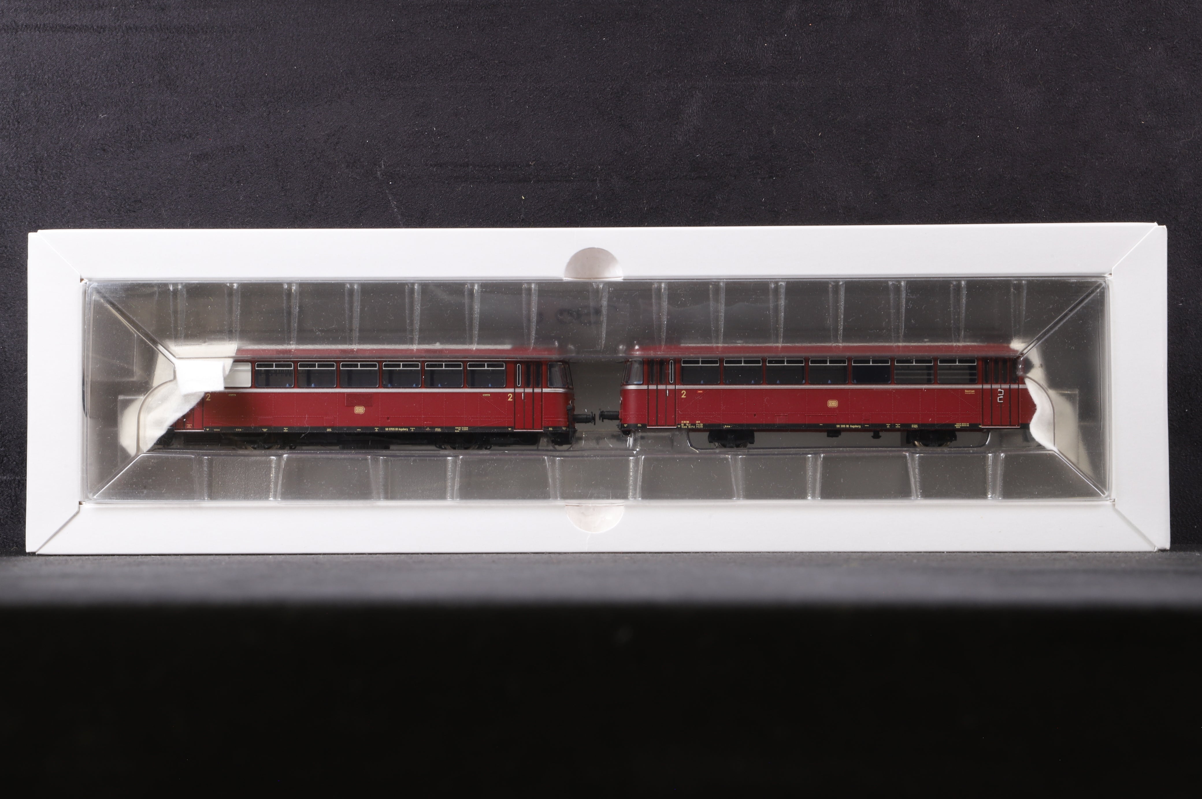 Marklin HO 39978 BR Vt98.9 2 Car Railbus Set in DB Crimson - MFX 3