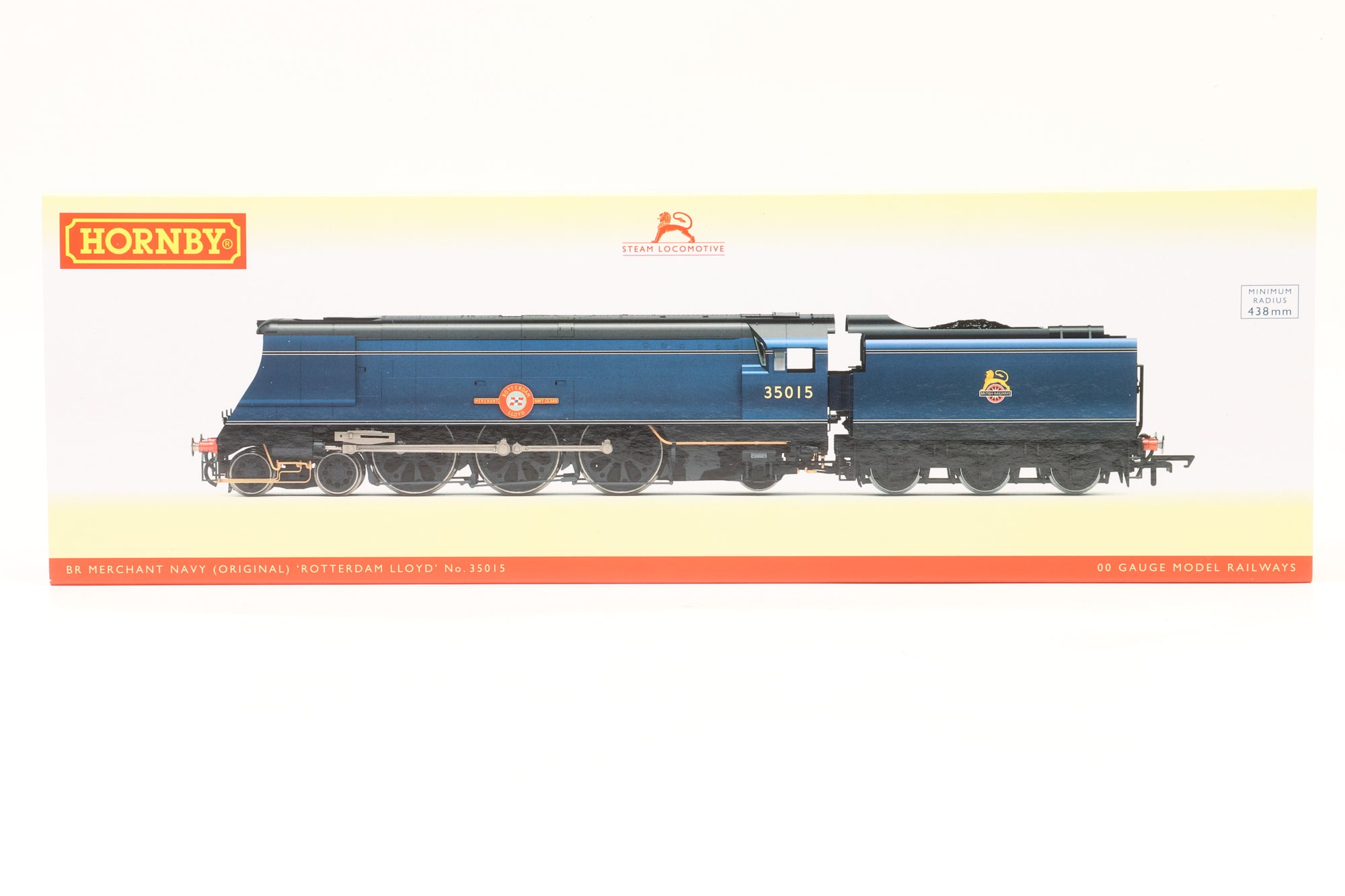 Hornby OO R30401 Merchant Navy Class 35015 'Rotterdam Lloyd' in BR Express Blue w/ Early Crests