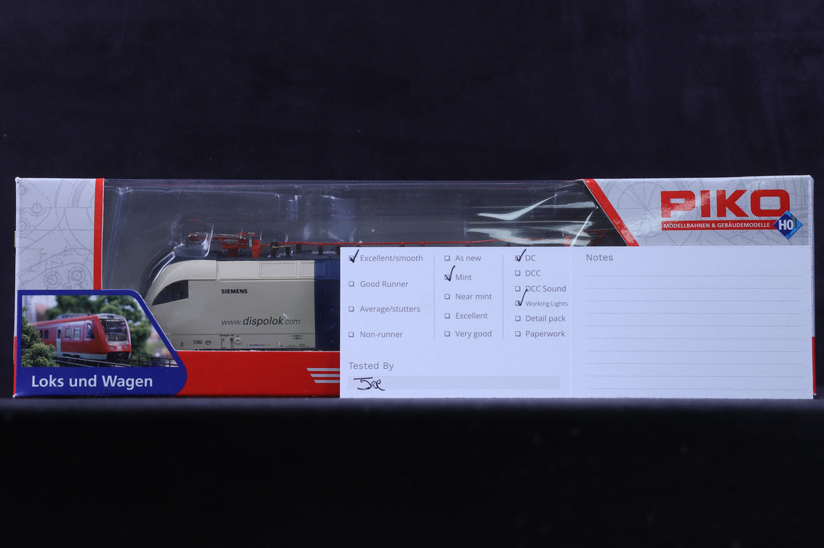 Piko HO 57427 ES64 U2-020 in Siemens/Displok &#39;Wiener Lokalbahnen AG&#39; Livery