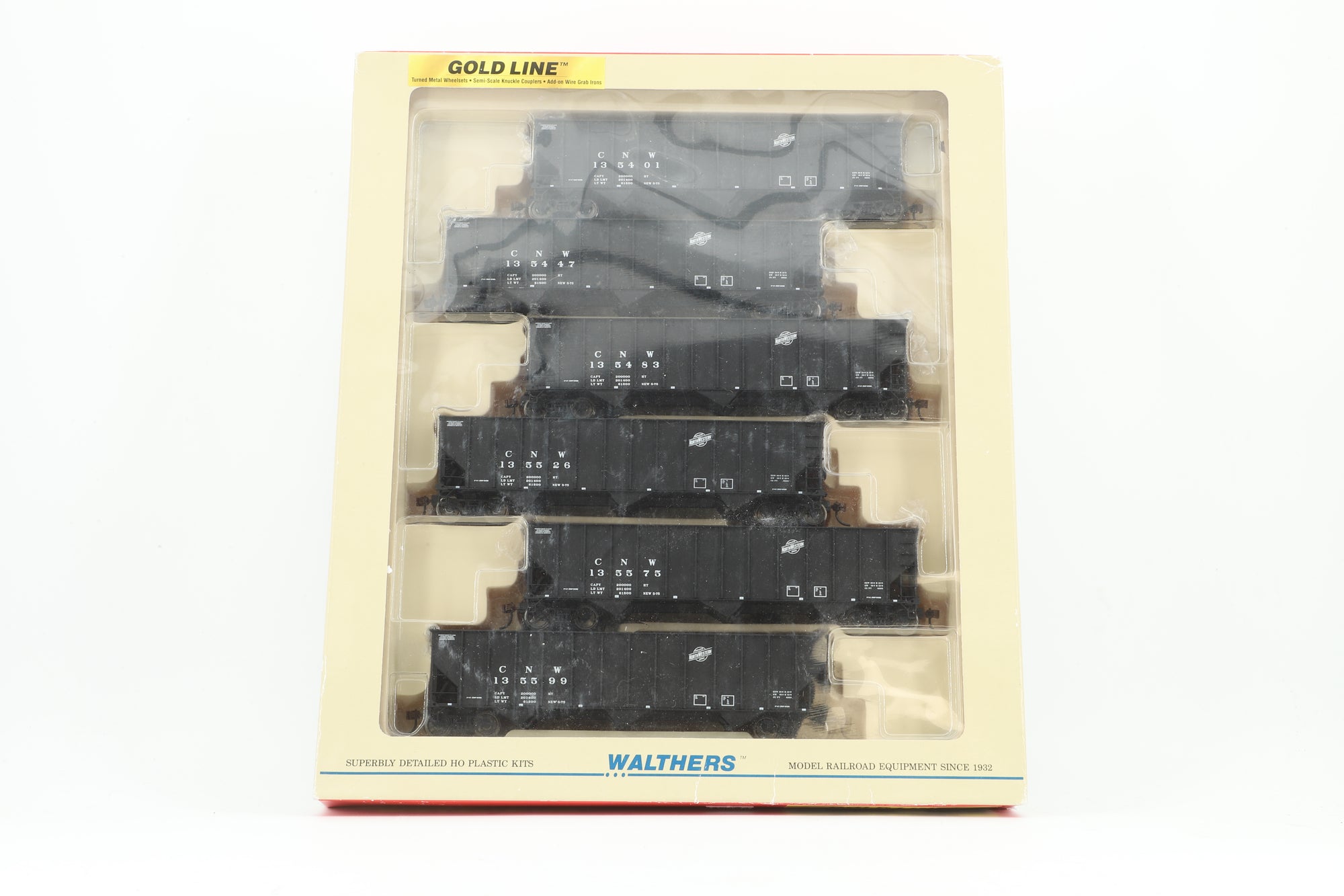 Walthers HO 932-7855 Bethlehem 4000 Cu. Ft. 3-Bay 100T Coal Hopper (6-Pk) Chicago & North Western