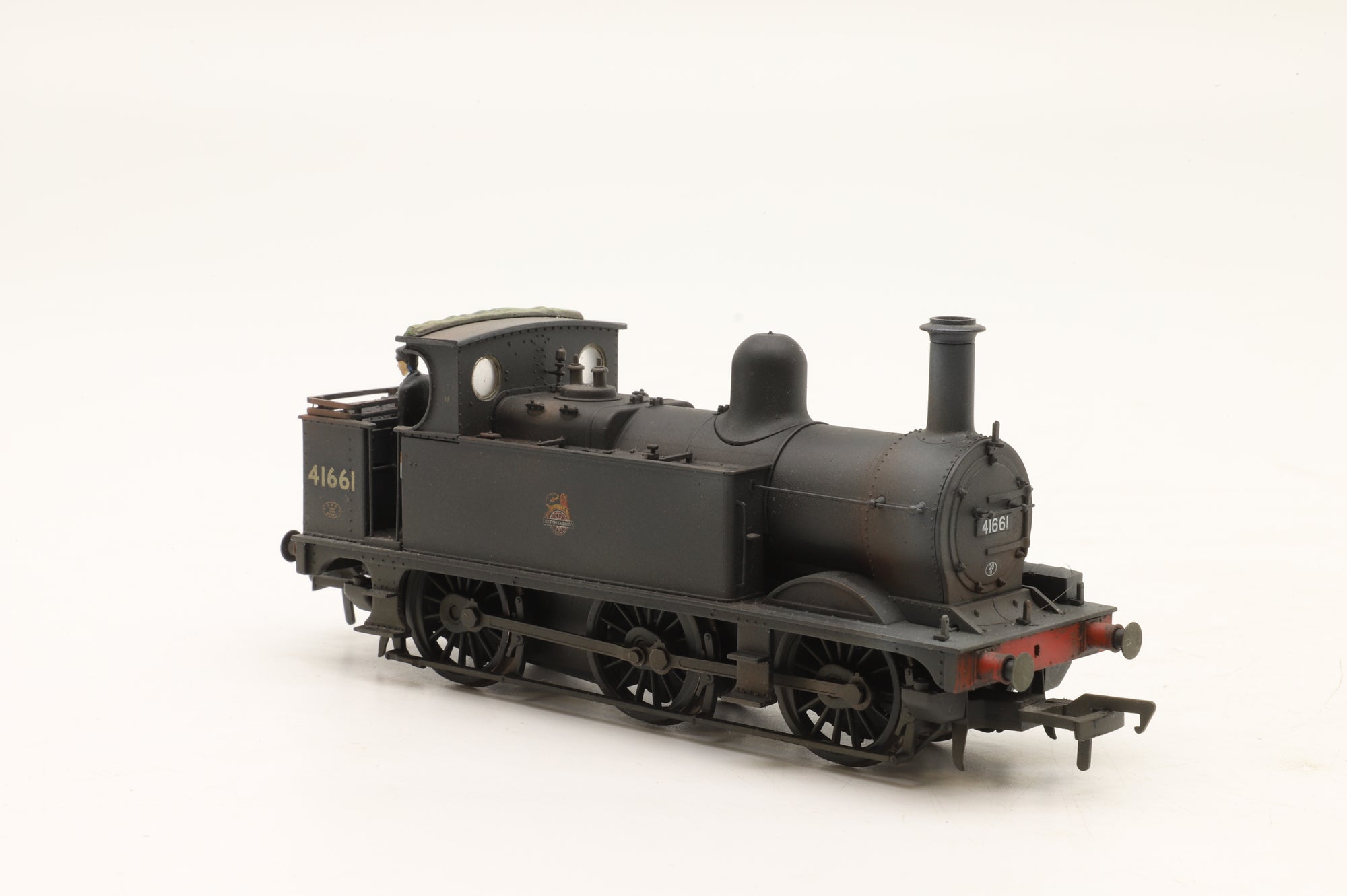 Bachmann OO 31-431 Midland Class 1F 41661 in BR Black w/ Early Crests – Weathered