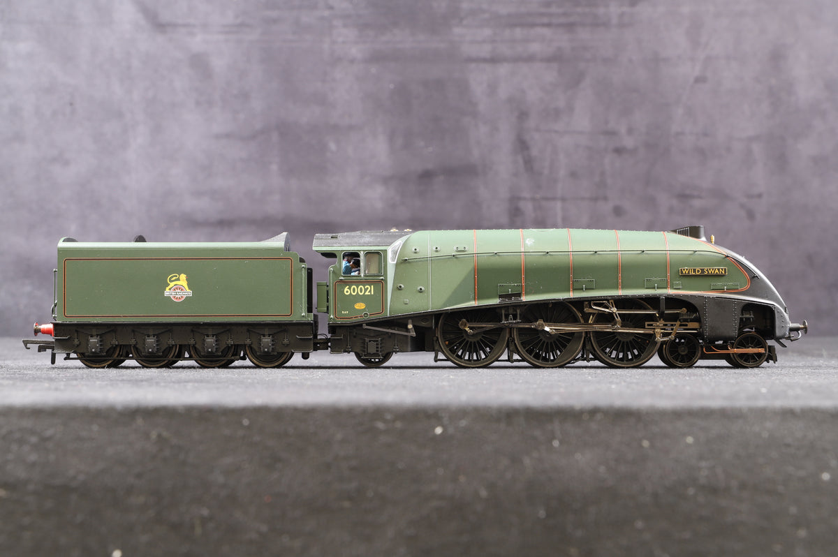 Hornby OO R2615 Class A4 &#39;60021&#39; &#39;Wild Swan&#39; BR Green E/C, DCC Fitted