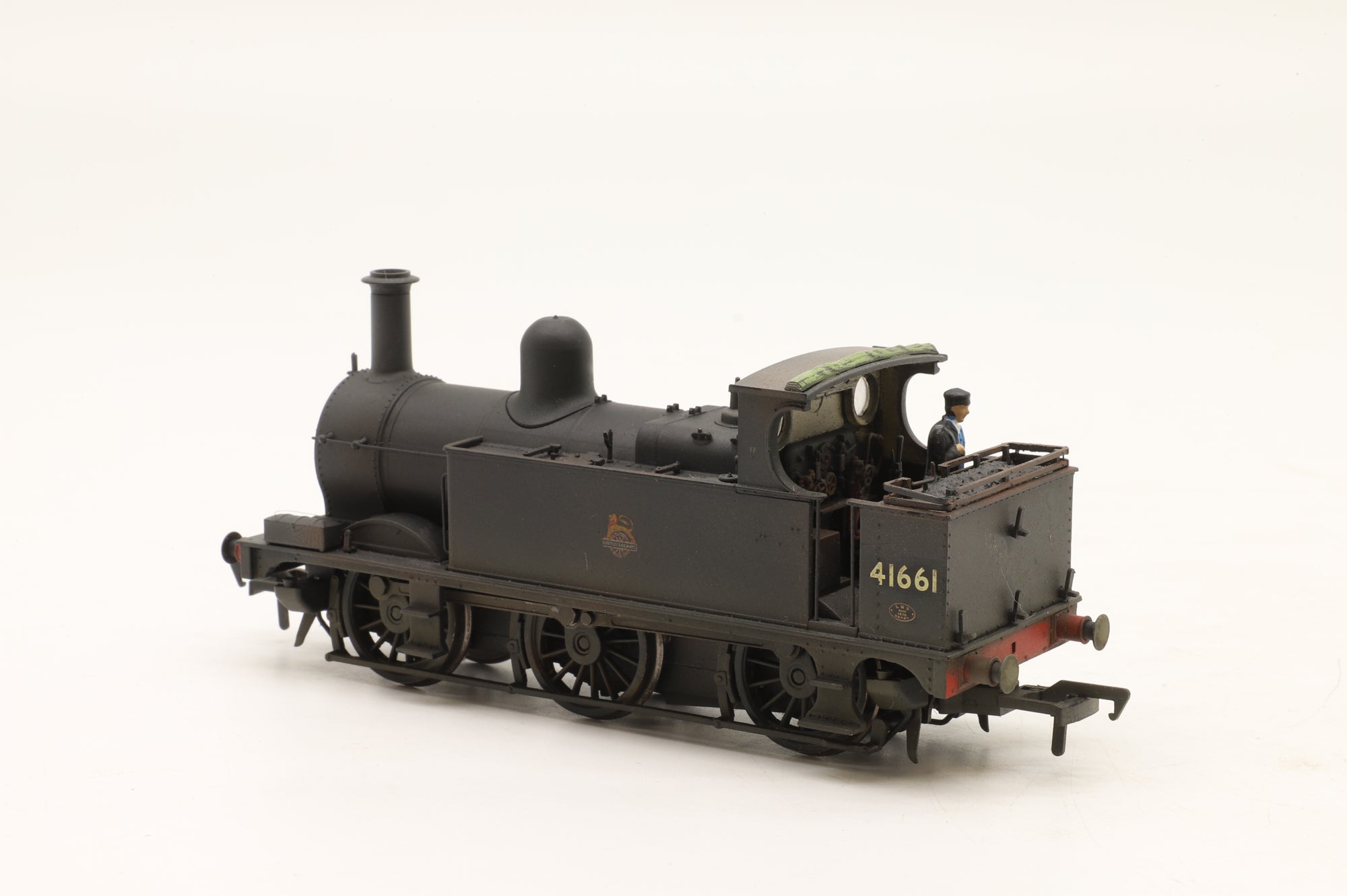 Bachmann OO 31-431 Midland Class 1F 41661 in BR Black w/ Early Crests – Weathered