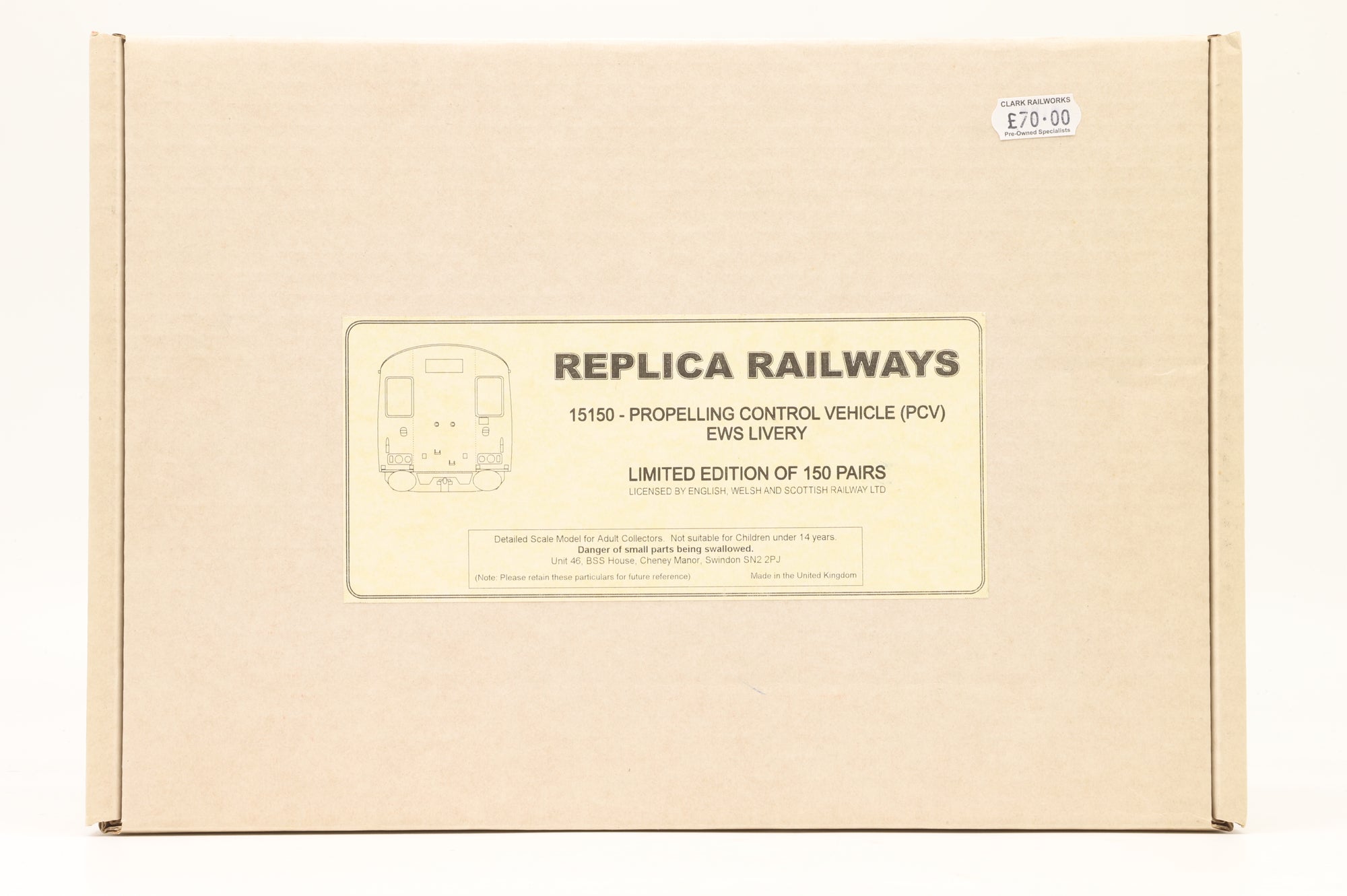 Replica Railways OO 15150 Propelling Control Vehicle PCV EWS