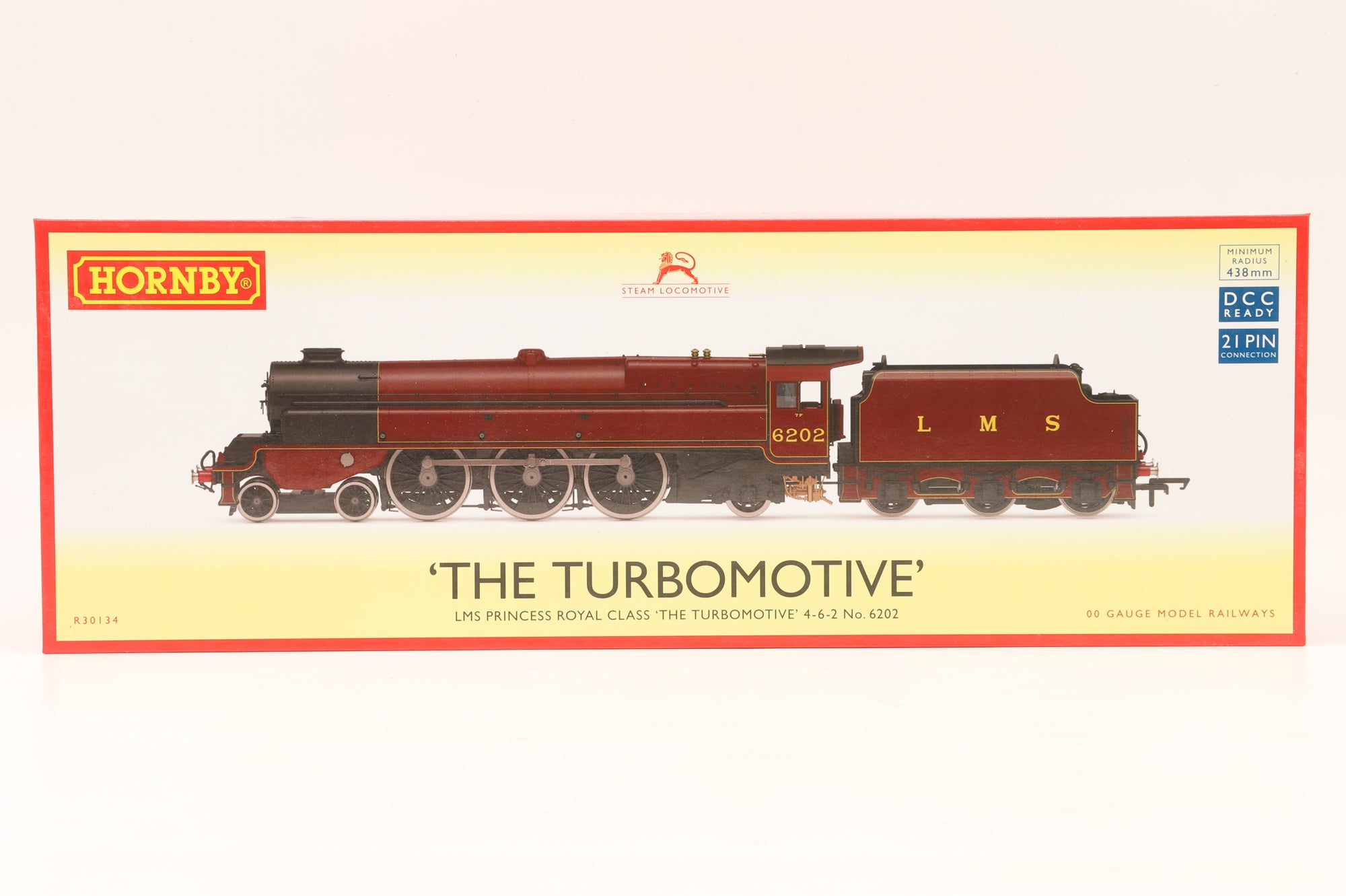 Hornby OO R30134 LMS Princess Royal Class 'The Turbomotive' '6202' LMS Maroon
