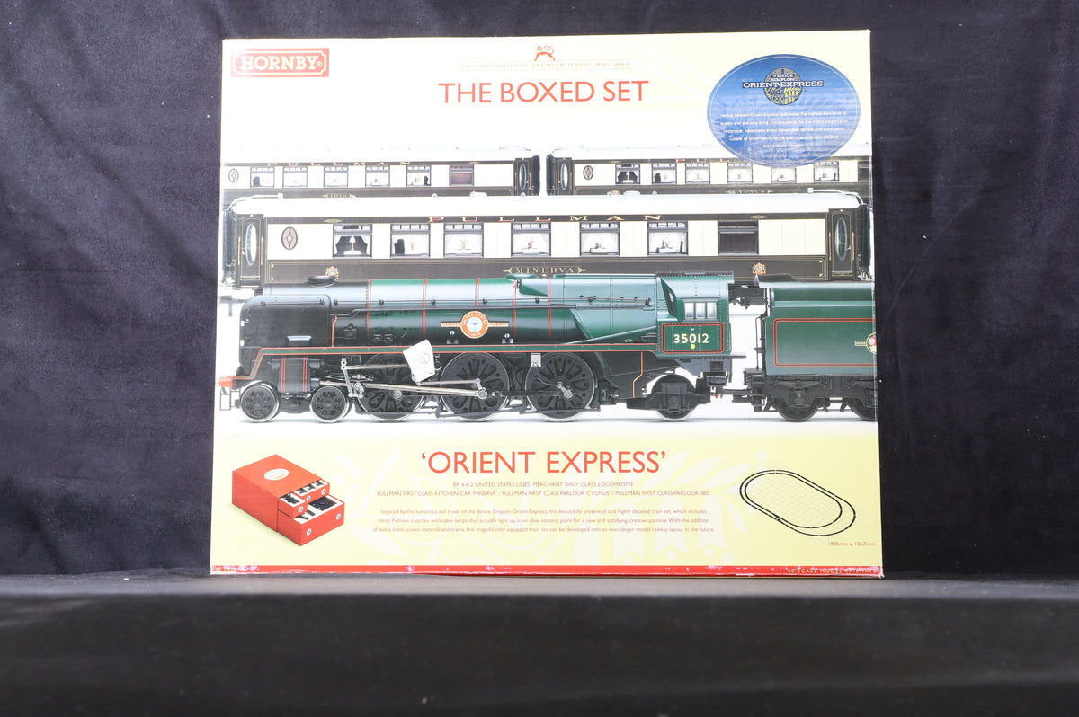 Hornby OO R1038 The Orient Express Rebuilt Merchant Navy Class &#39;United States Lines&#39; &#39;35012&#39; BR Green L/C