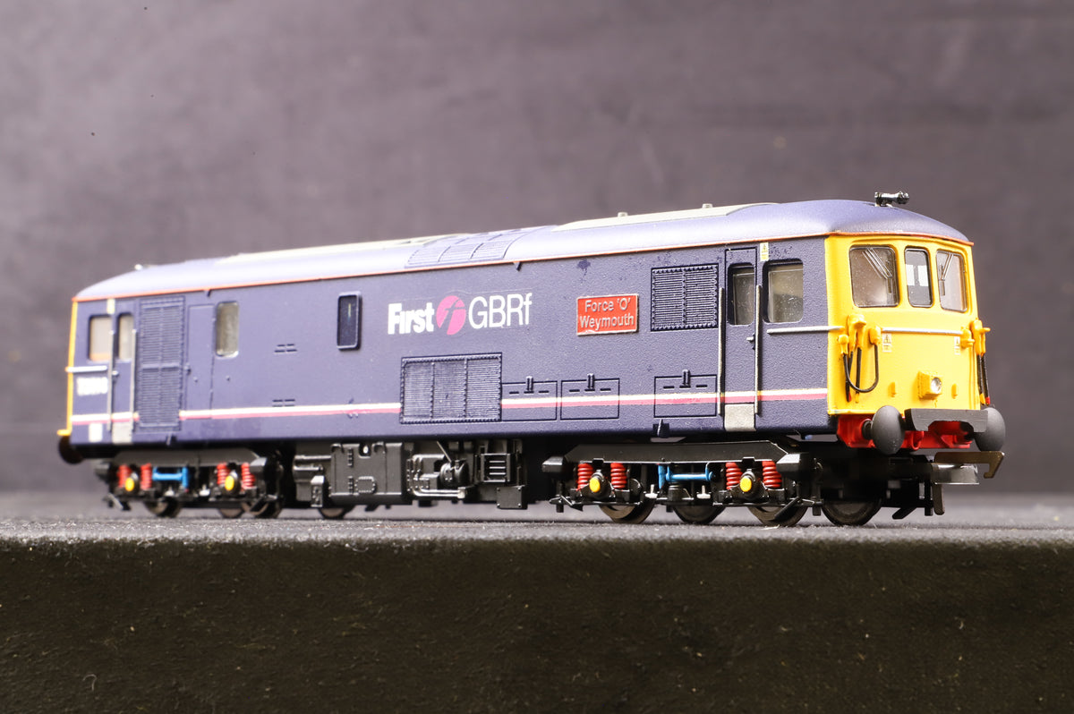 Hornby OO Class 73 &#39;73148&#39; &#39;Force &#39;O&#39; Weymouth&#39;, First GBRf, repainted &amp; renumbered
