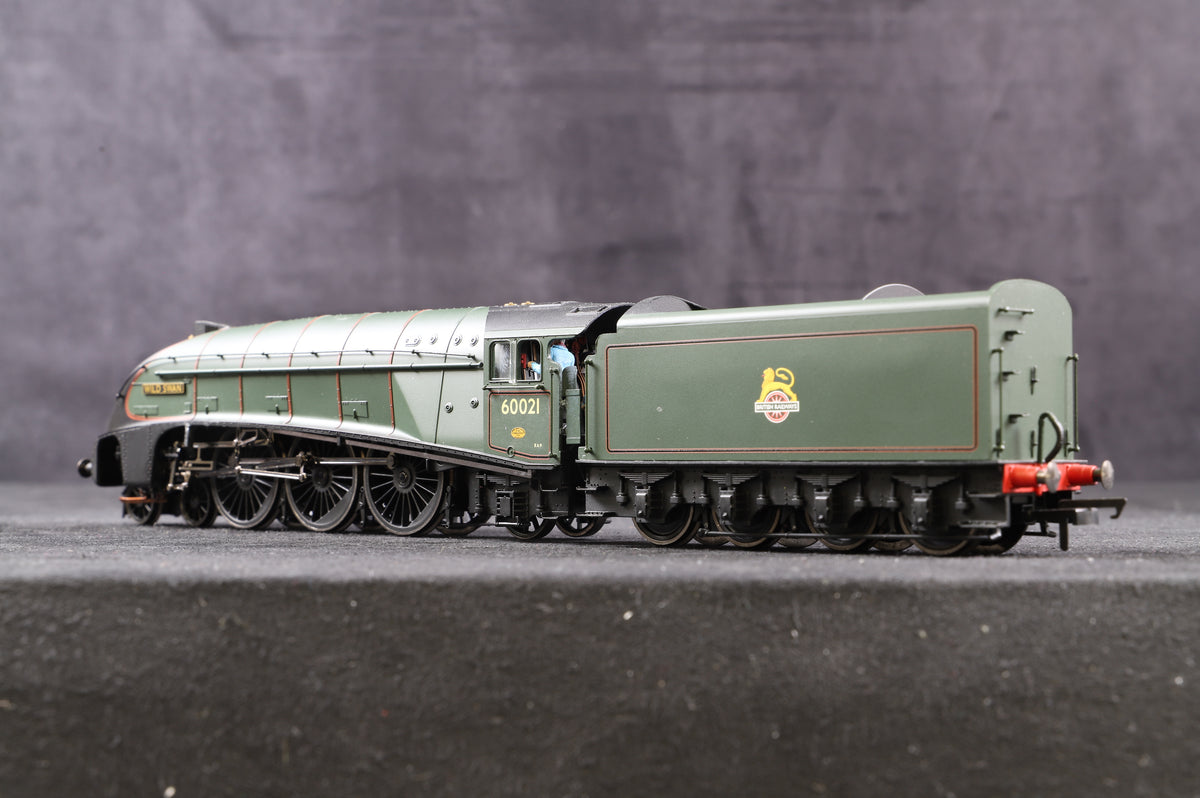 Hornby OO R2615 Class A4 &#39;60021&#39; &#39;Wild Swan&#39; BR Green E/C, DCC Fitted