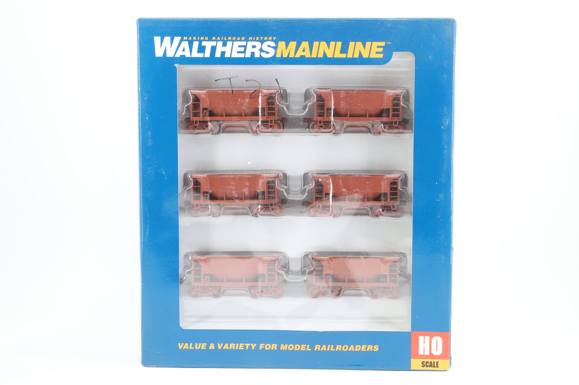 Walthers HO 910-58010 6-Pack of Minnesota Ore Cars in Plain Brown - Pro-Customised