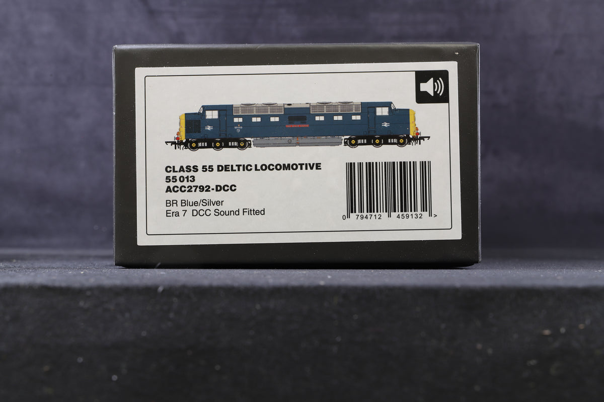 Accurascale OO ACC2792DCC Class 55 Deltic BR Blue/ Silver, DCC Sound