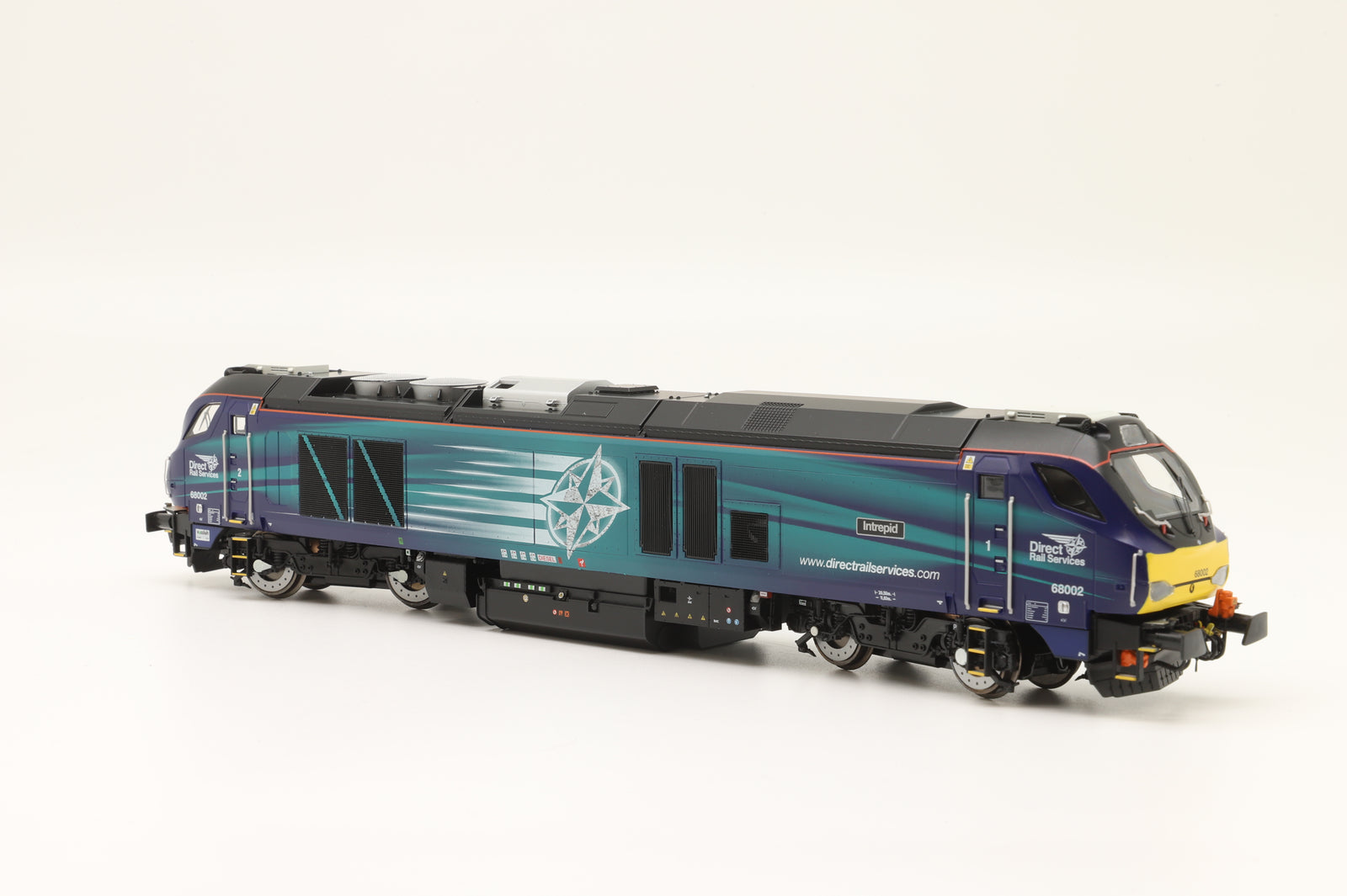 Dapol OO Class 68 DRS 'Intrepid' '68002', DCC Fitted (with '68019' 'Brutus' TPE Bodyshell)