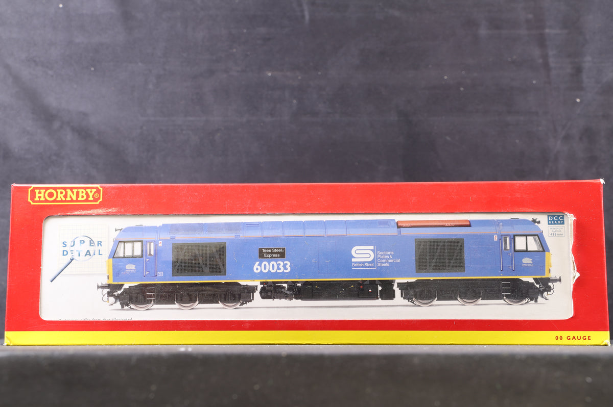 Hornby OO R3051 Class 60 &#39;60033&#39; &#39;Tees Steel Express&#39; Diesel Electric EWS British Steel, TTS Sound