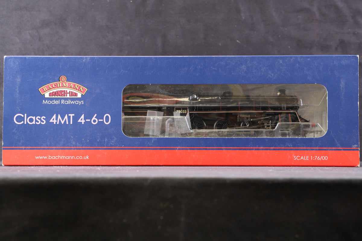 Bachmann OO 31-118 Standard Class 4MT &#39;75033&#39; BR2 Tender BR Lined Black L/C