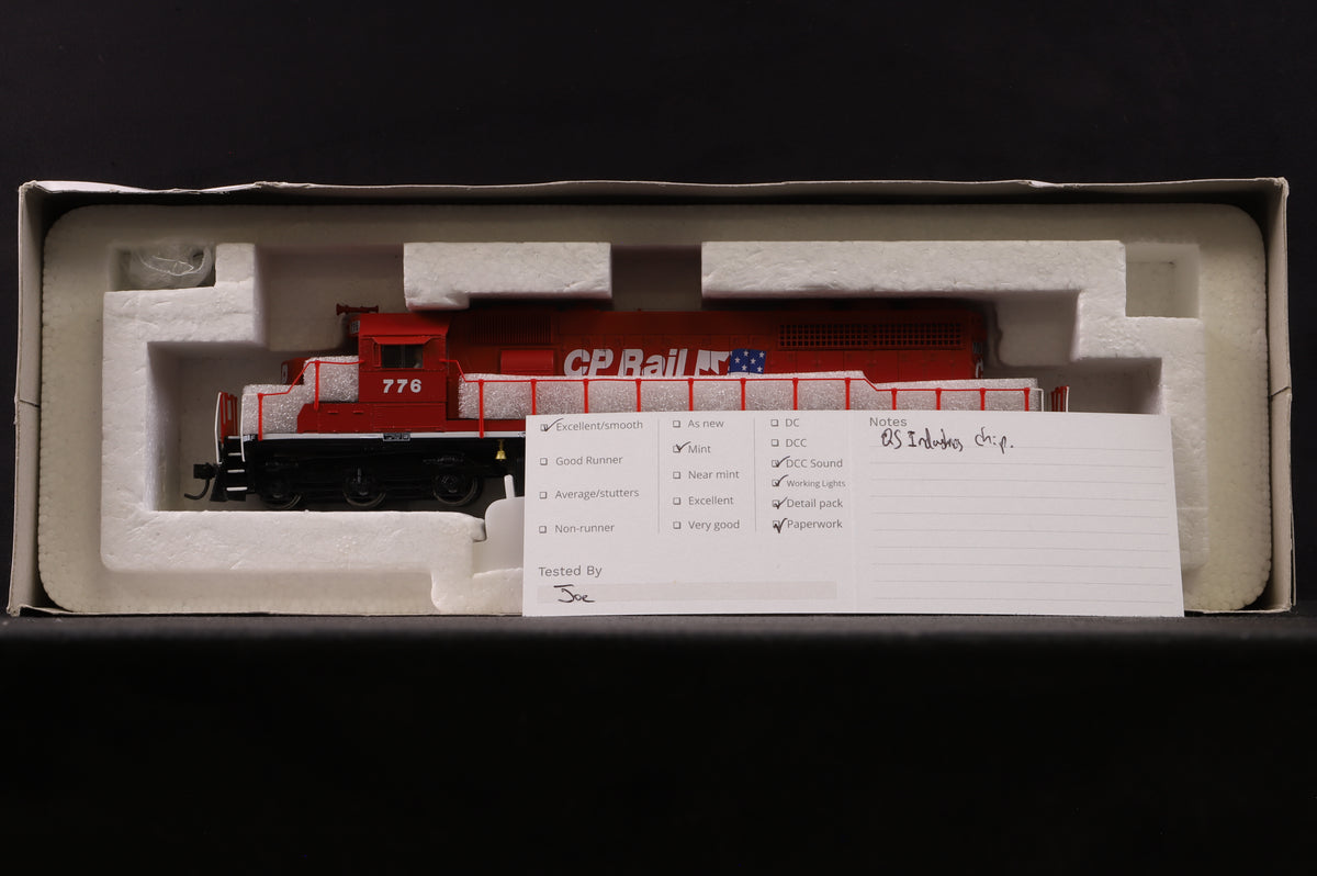 Broadway Models HO 372 EMD SD40-2 No.776 in CP Rail Livery - DCC Sound