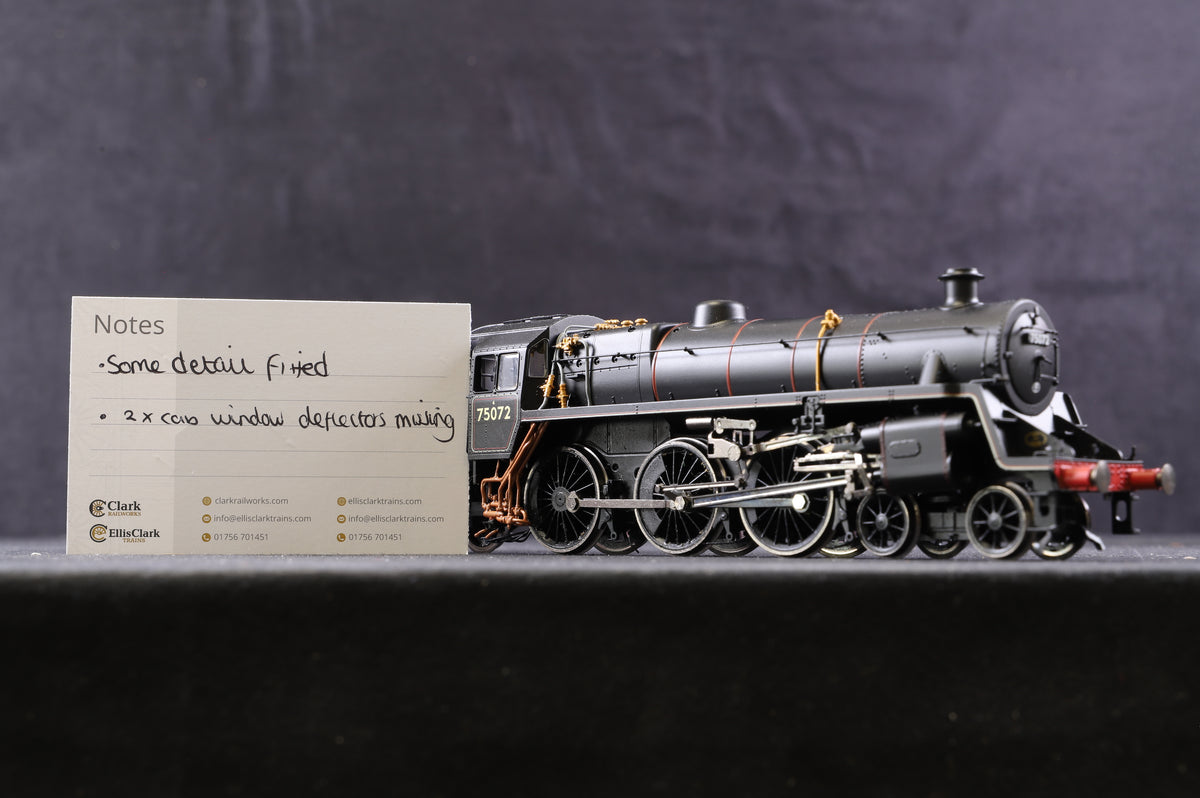 Hornby OO R3016 BR 4-6-0 Standard 4MT Class &#39;75072&#39; Lined Black E/C