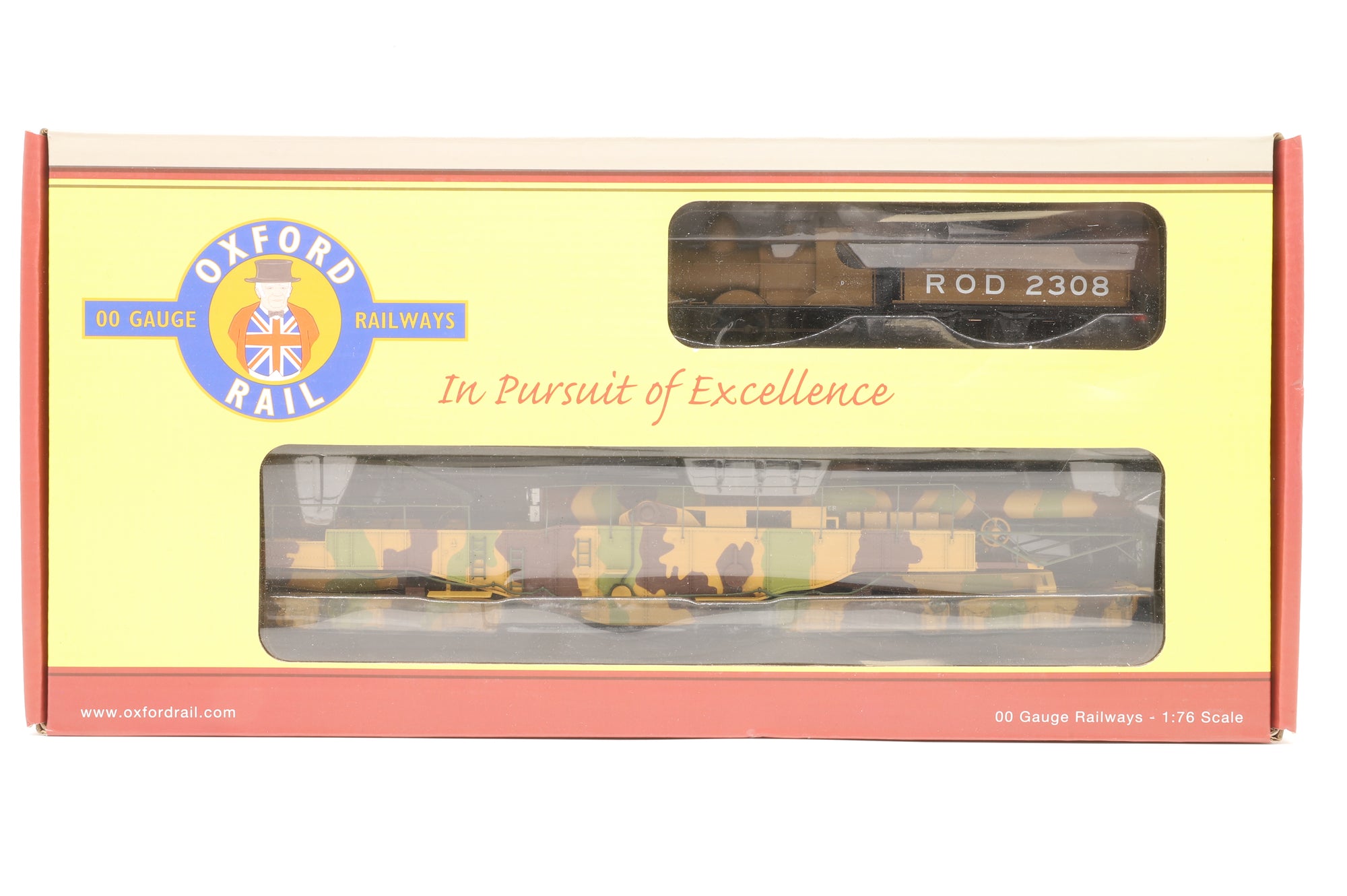 Oxford Rail OO OR76BOOM04 Railgun 'Boche Buster' Camouflage & 'Dean Goods' '2308'