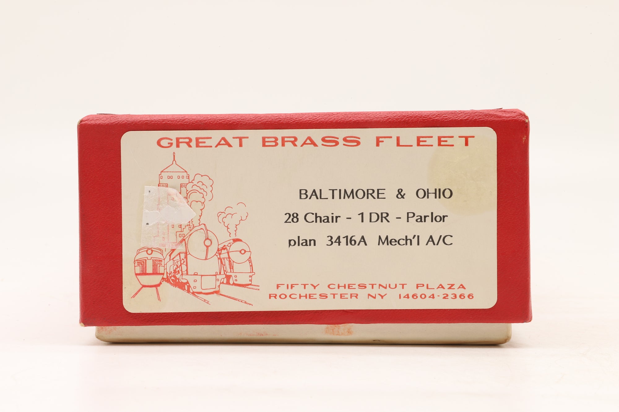 Great Brass Fleet HO 14604 - 2366 Brass Baltimore & Ohio 28 Chair Parlour Unpainted Brass
